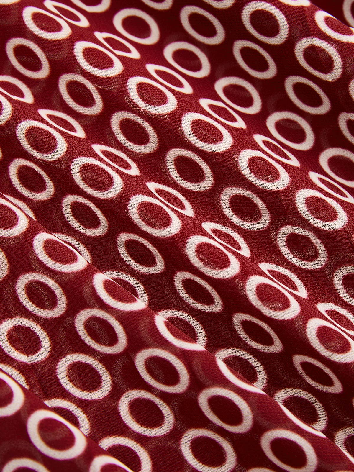 Geometric Print Chiffon Pleated Maxi Dress - Image 3