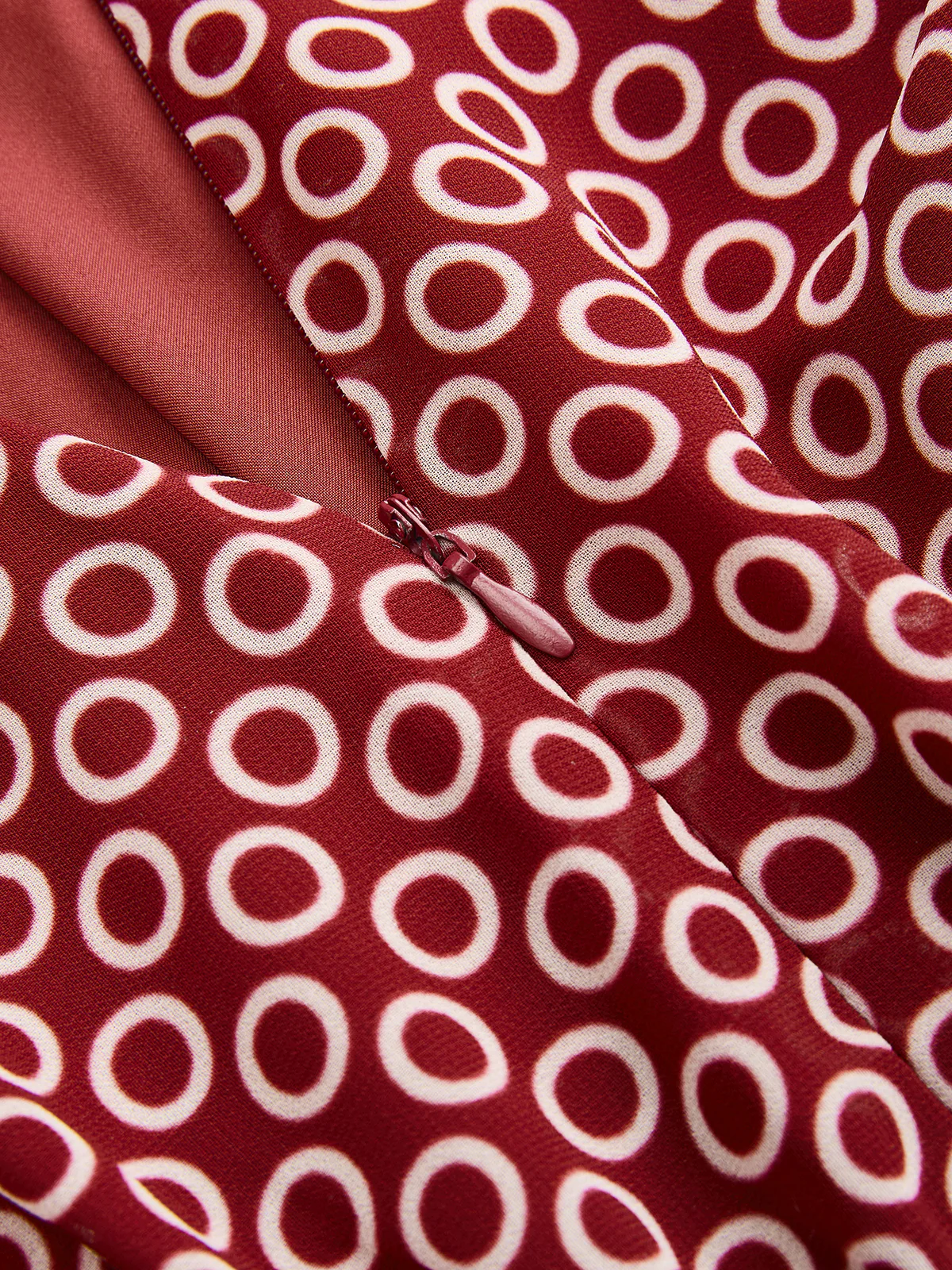 Geometric Print Chiffon Pleated Maxi Dress - Image 4