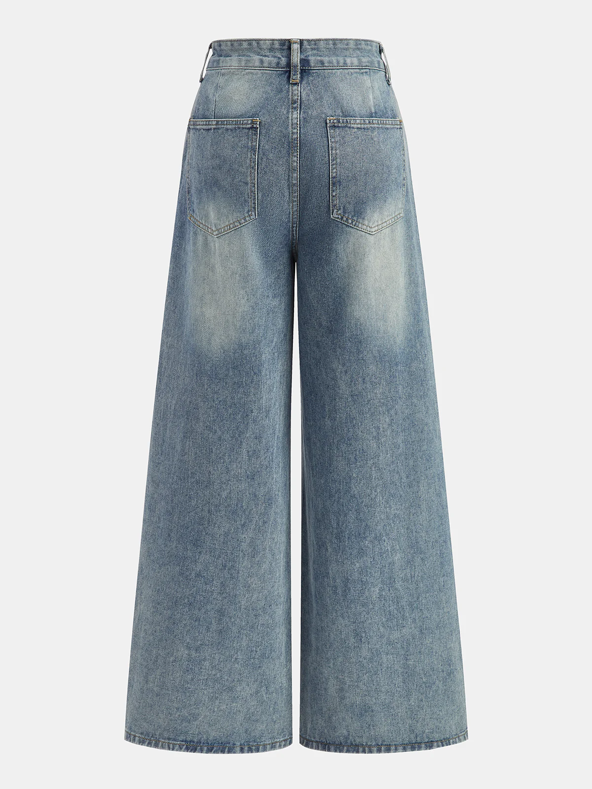 High-Waisted Wide-Leg Denim Jeans - Image 2