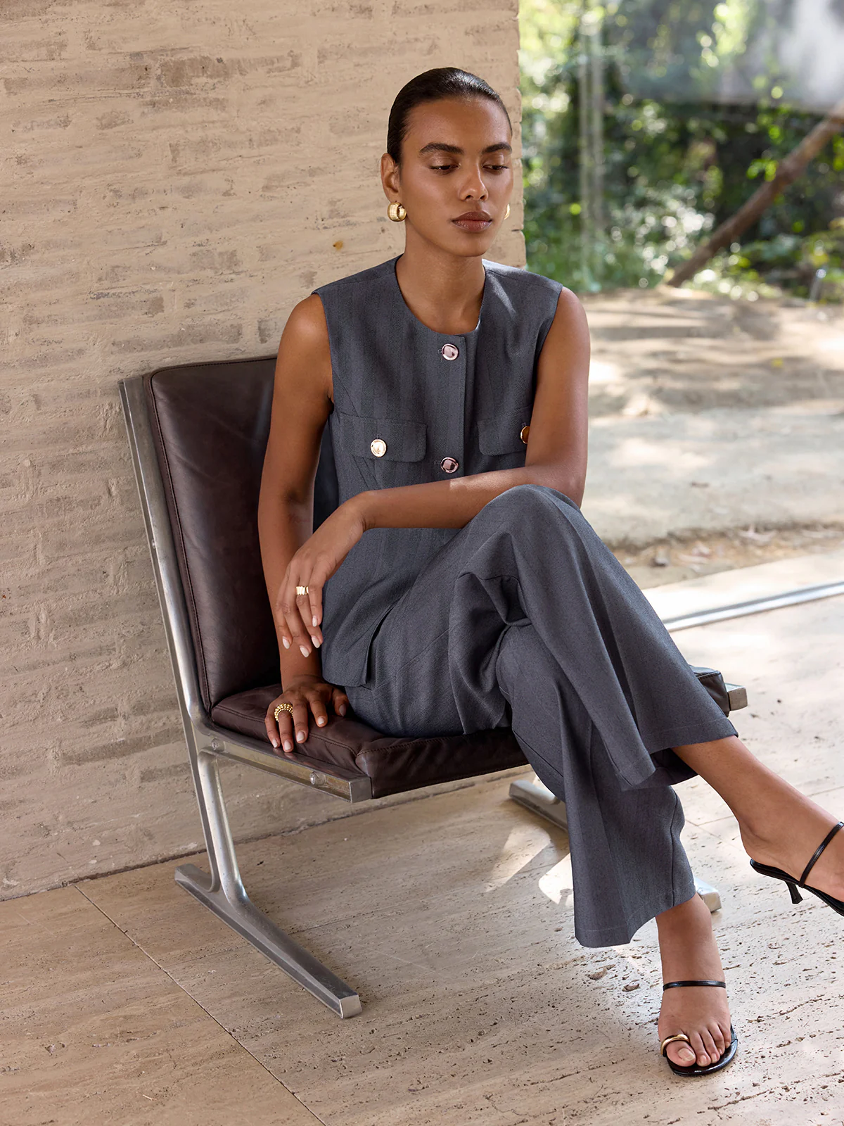 High-Waisted Wide-Leg Pants - Image 3