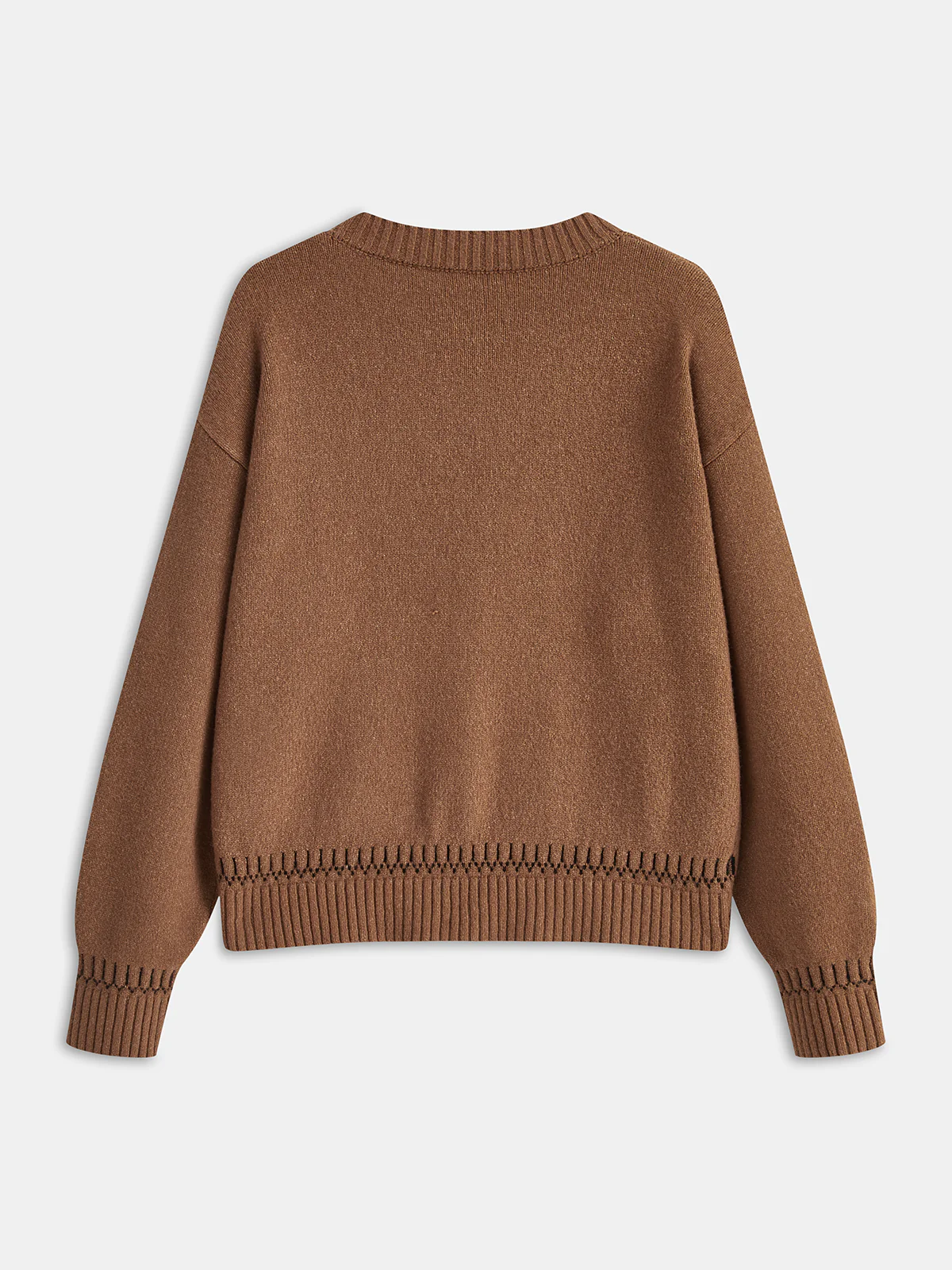 Horse-Pattern V-Neck Knit Cardigan - Image 2