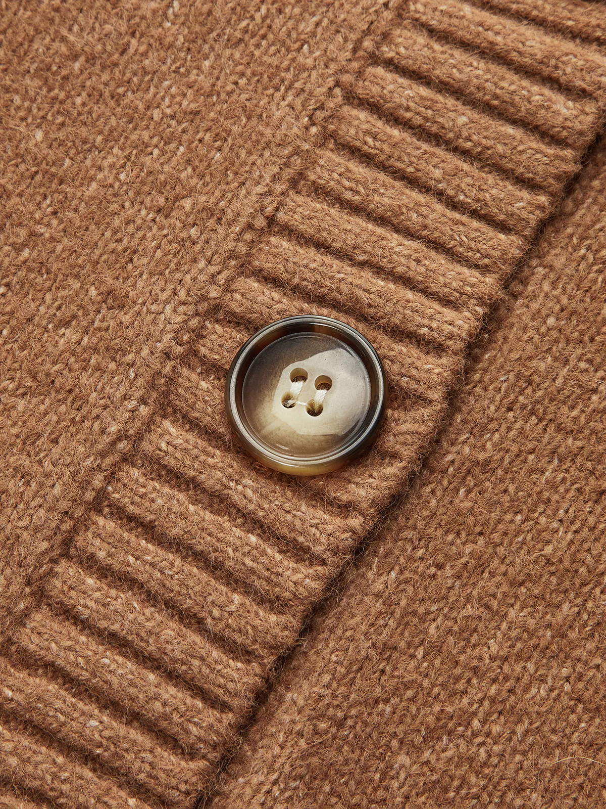 Horse-Pattern V-Neck Knit Cardigan - Image 3