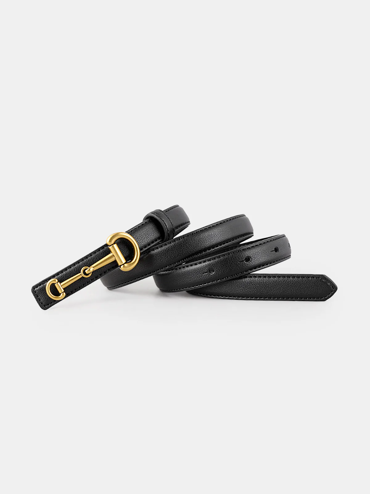 Horsebit Buckle Leather Belt - Image 3