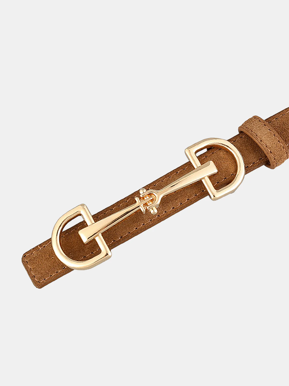 Horsebit Buckle Leather Belt - Image 3