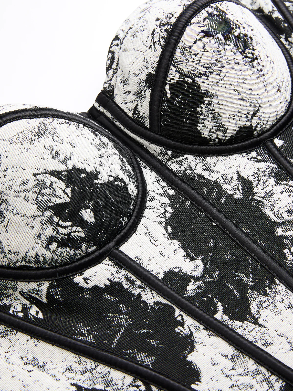 Ink Wash Painting Print Corset Top - Image 5