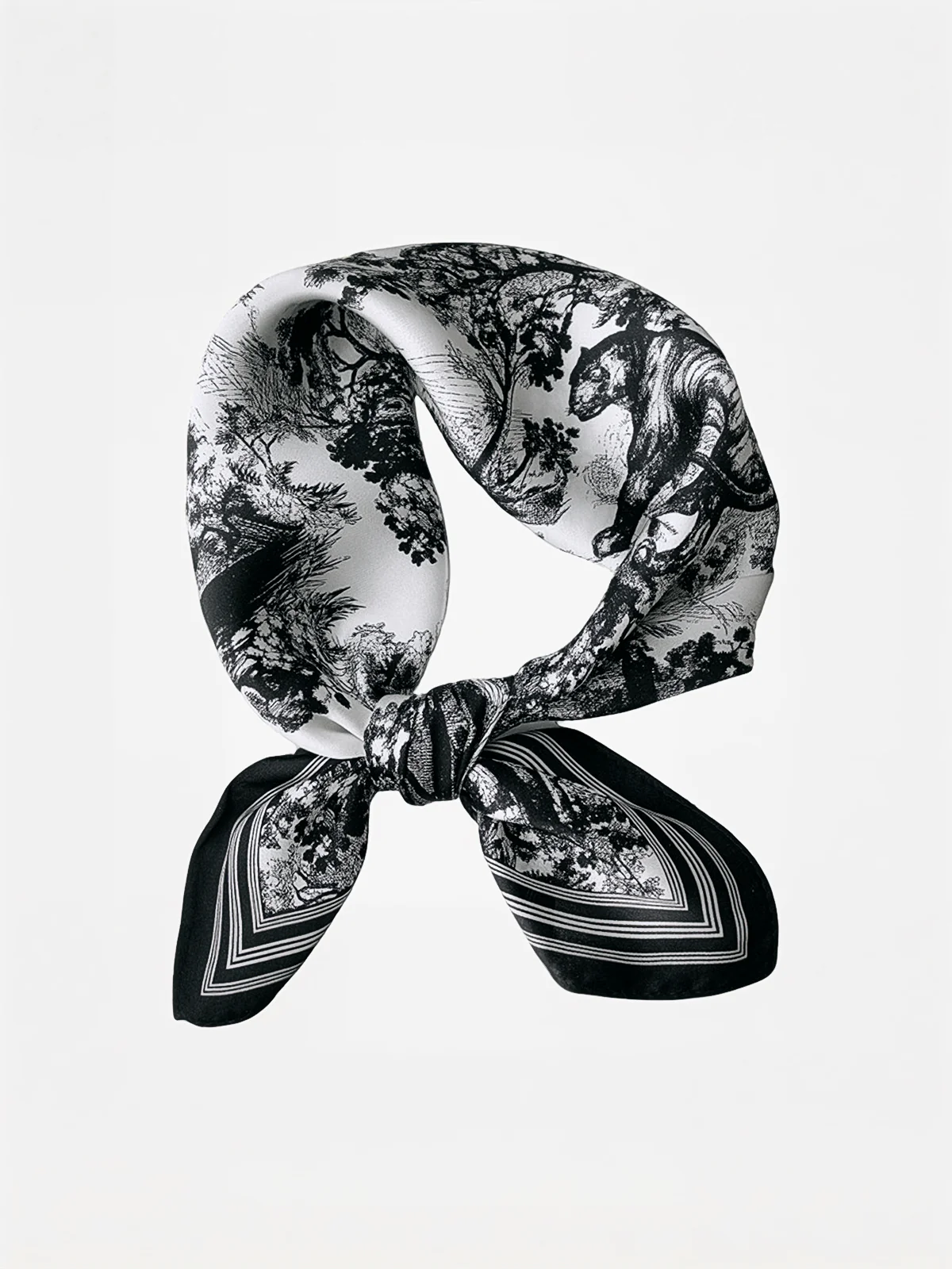 Jungle Animal Print Silk Scarf