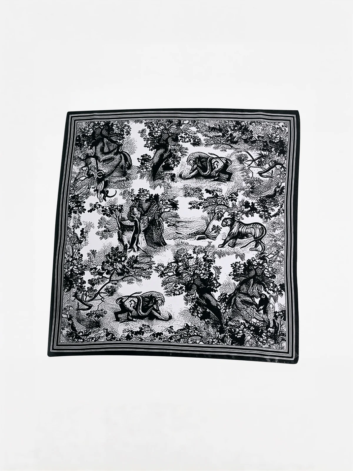 Jungle Animal Print Silk Scarf - Image 3