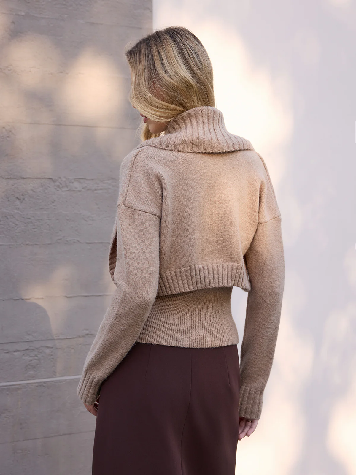 Knot Front Strapless Top & Cardigan Two-Piece Set - Image 6