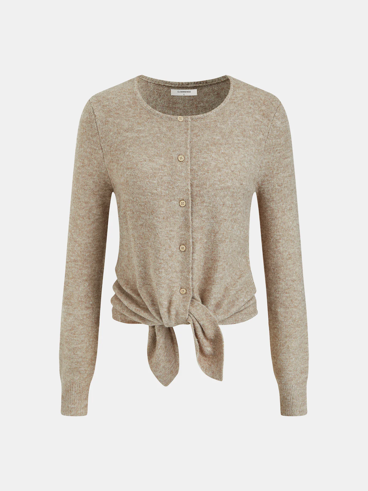Knotted Front Knit Cardigan