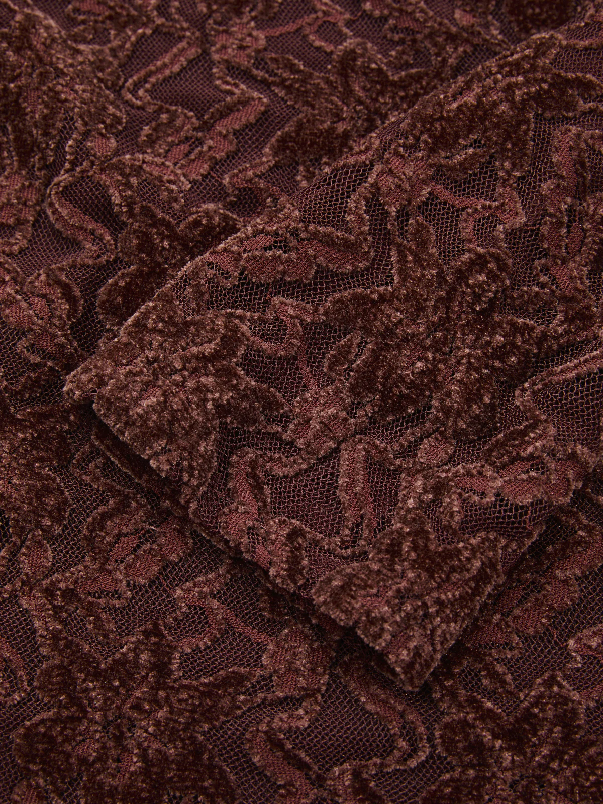 Lace-Jacquard Long-Sleeve Mini Dress - Image 4