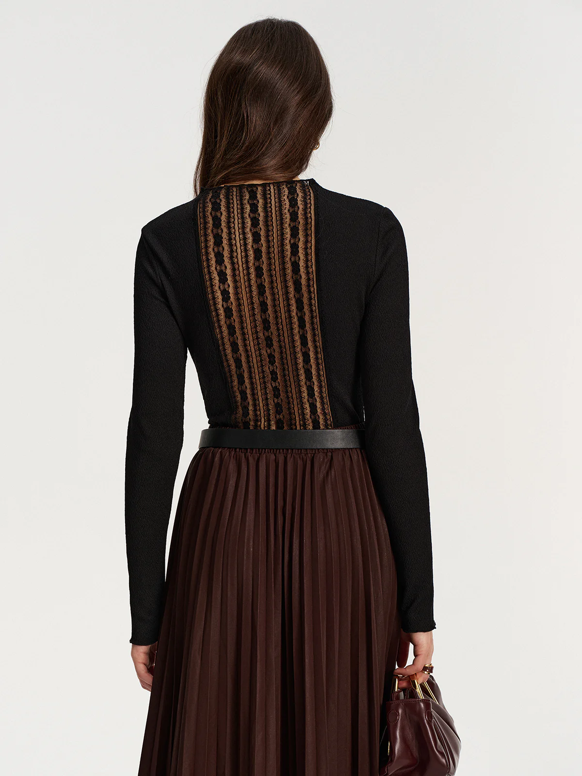 Lace Panel Textured Top - Image 6