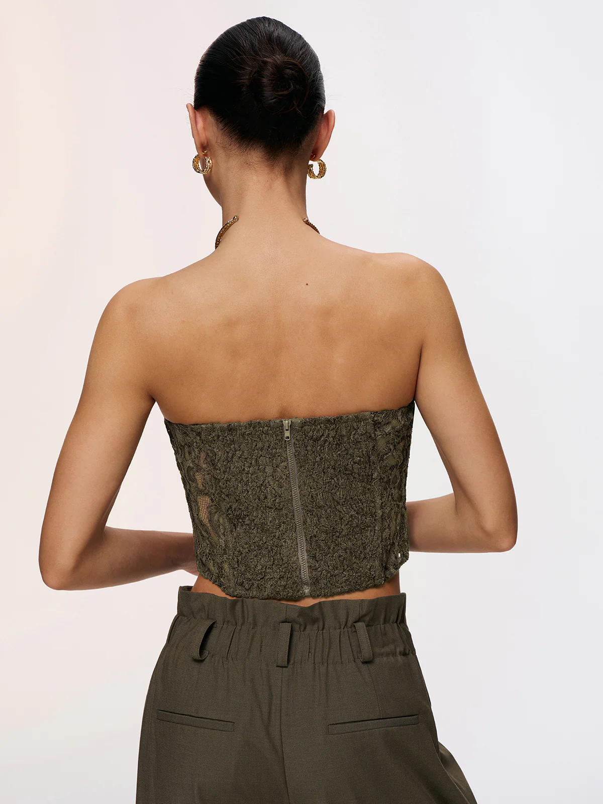 Lace Strapless Corset Top - Image 4