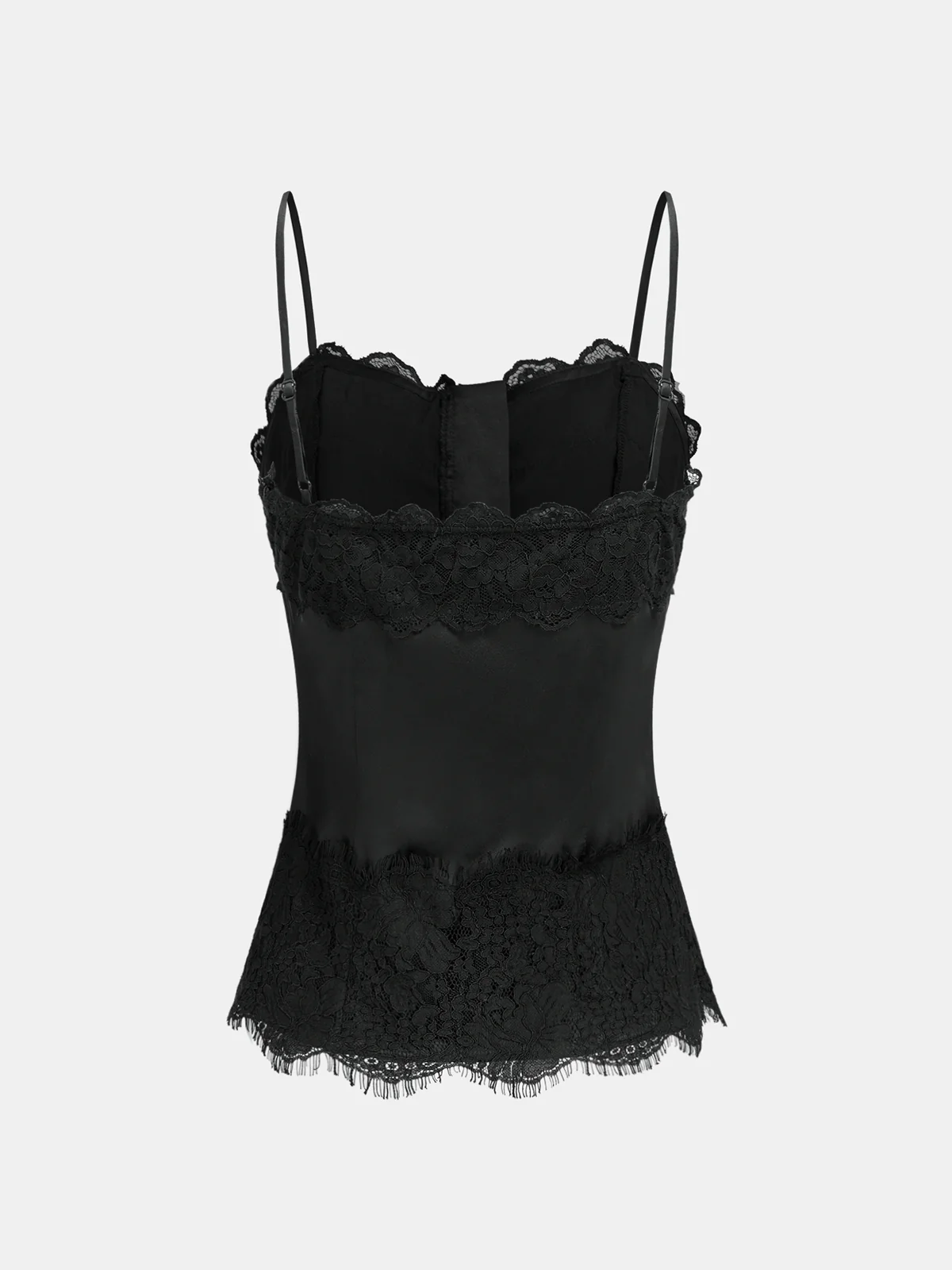 Lace-Trim Satin Cami Top - Image 2