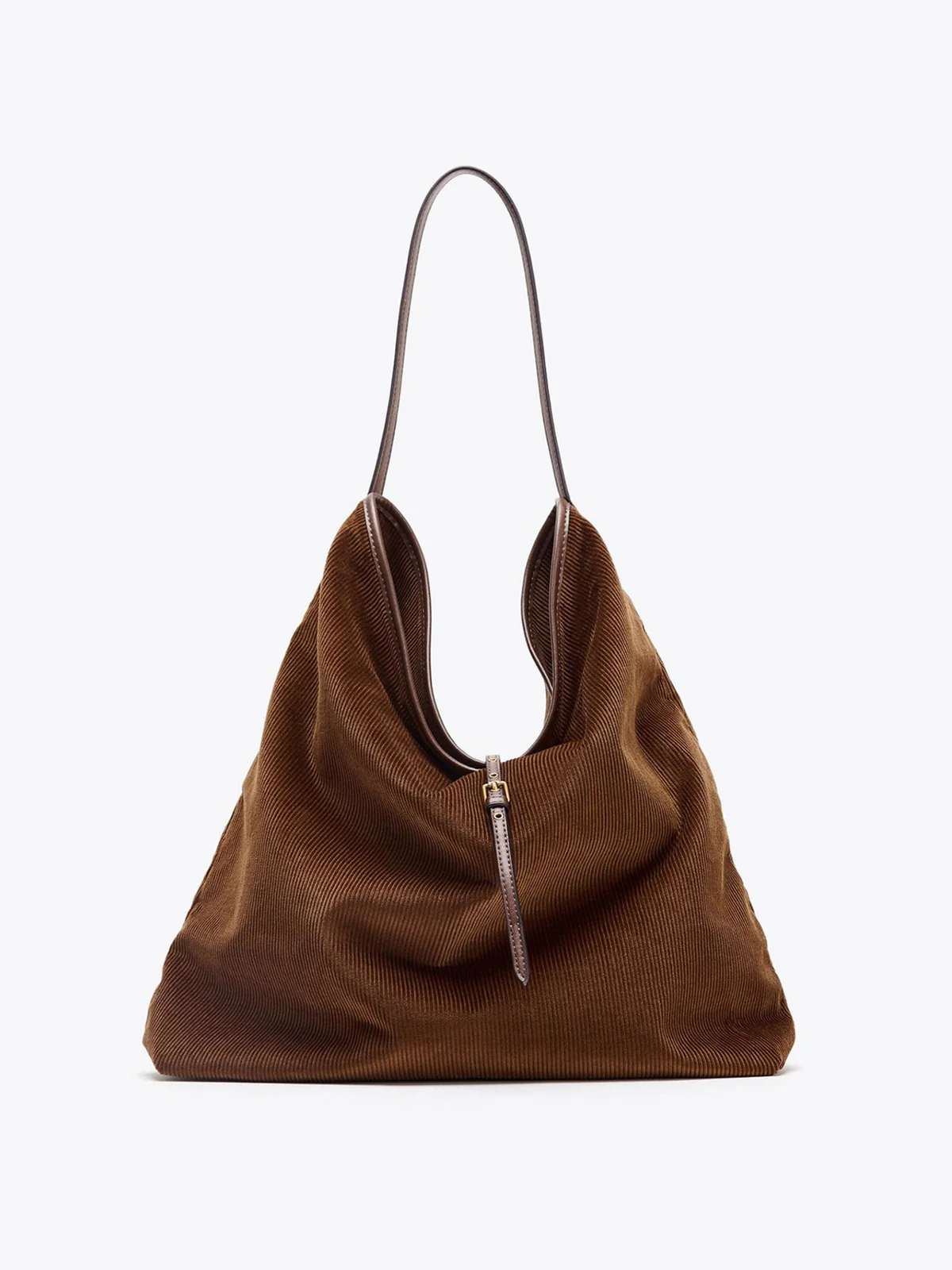 Large-Capacity Corduroy Hobo Bag