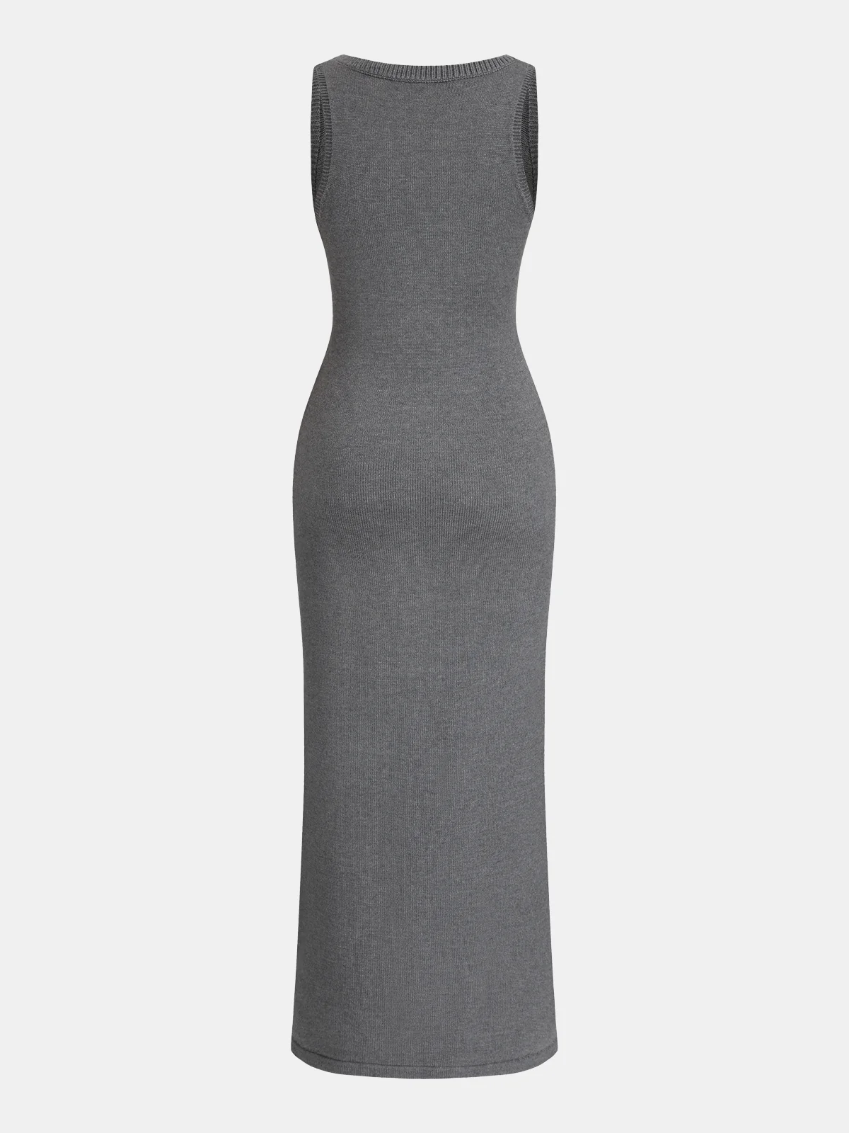 Layered Knit Maxi Dress Set with Balloon Sleeves - Image 4