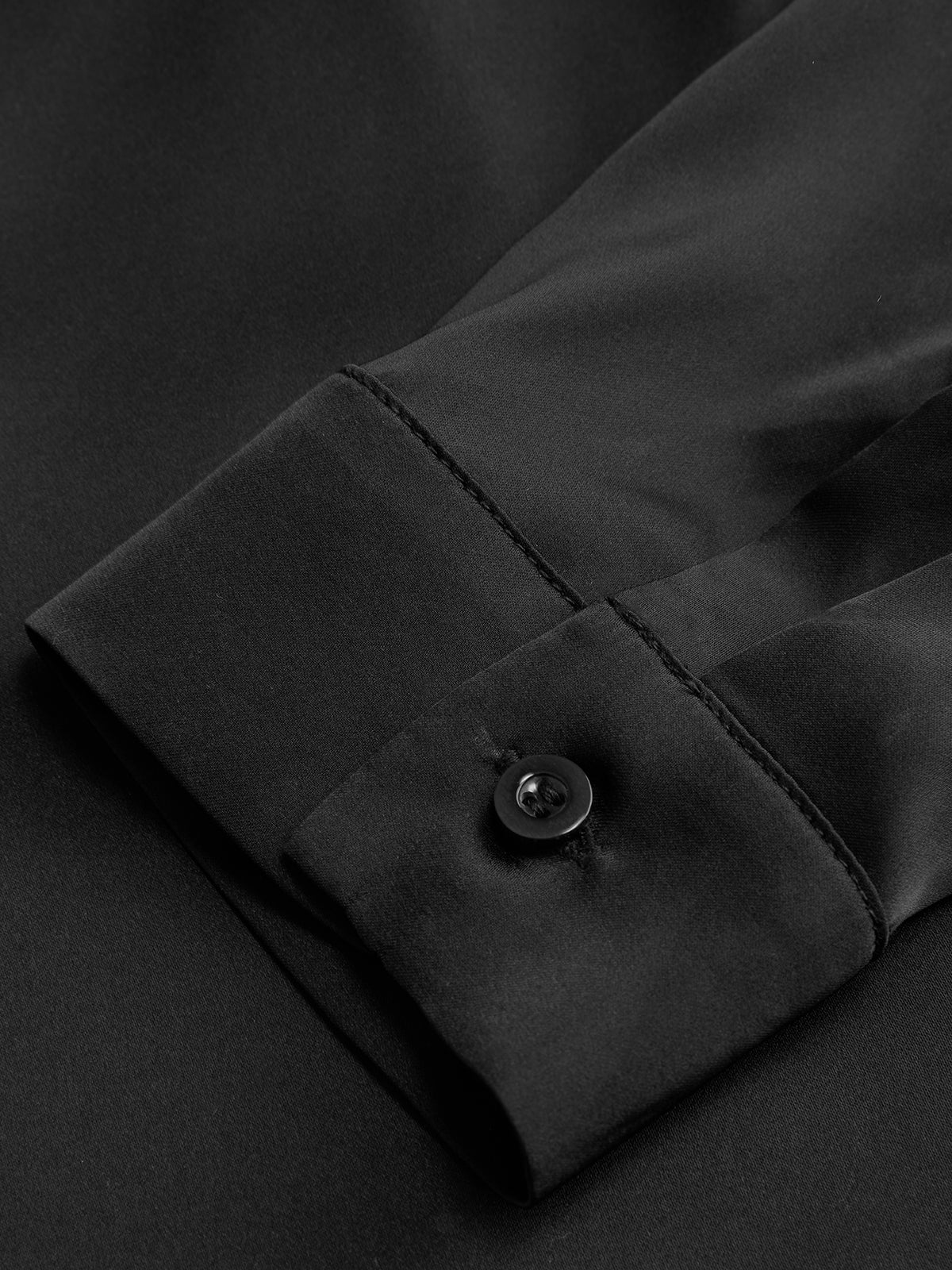 Long Sleeve Lapel Wrap Oversized Satin Shirt - Image 4