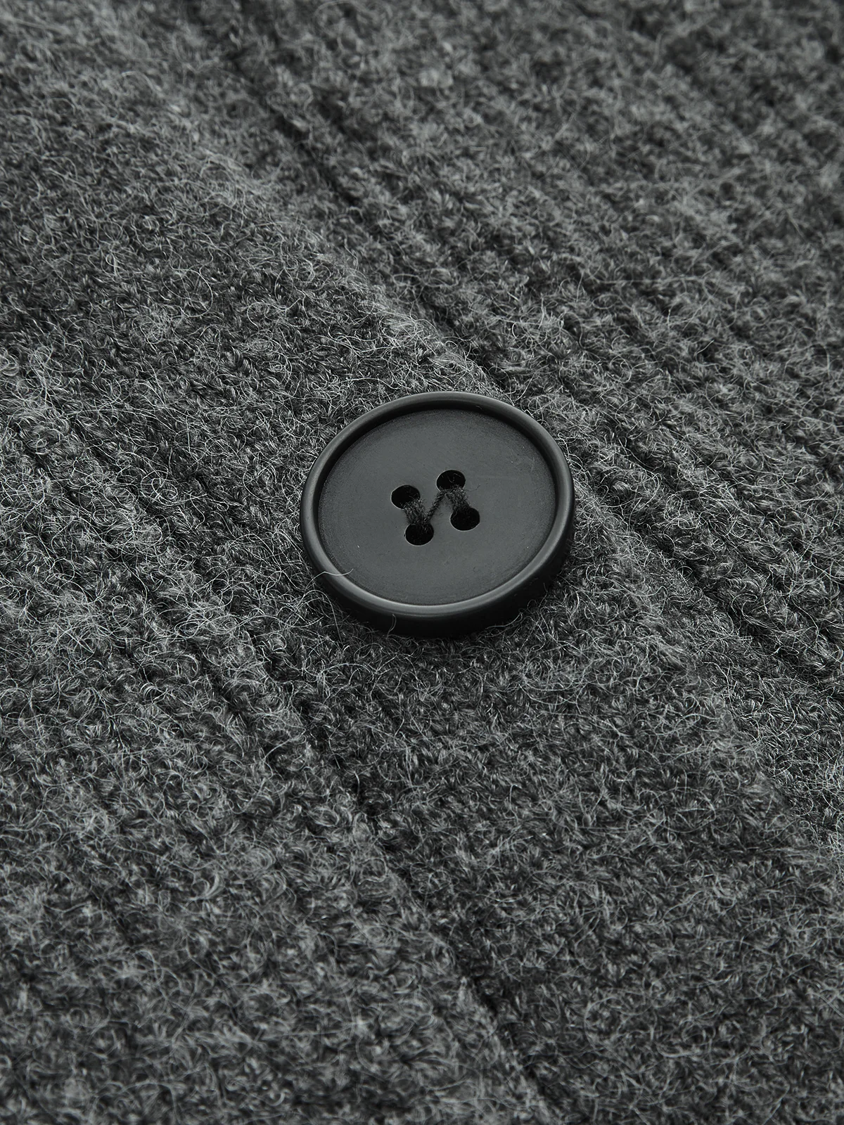 Loose Turtleneck Button-Front Long Cardigan Coat - Image 5