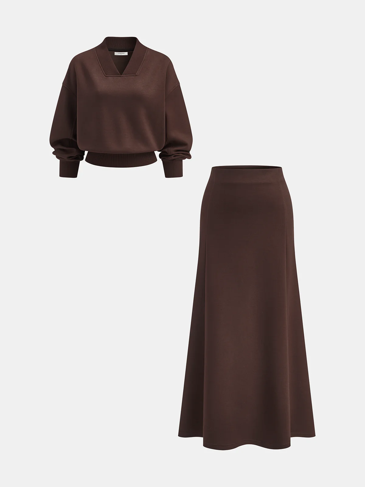 Wave-Hem Air-Layer Midi Skirt - Image 5
