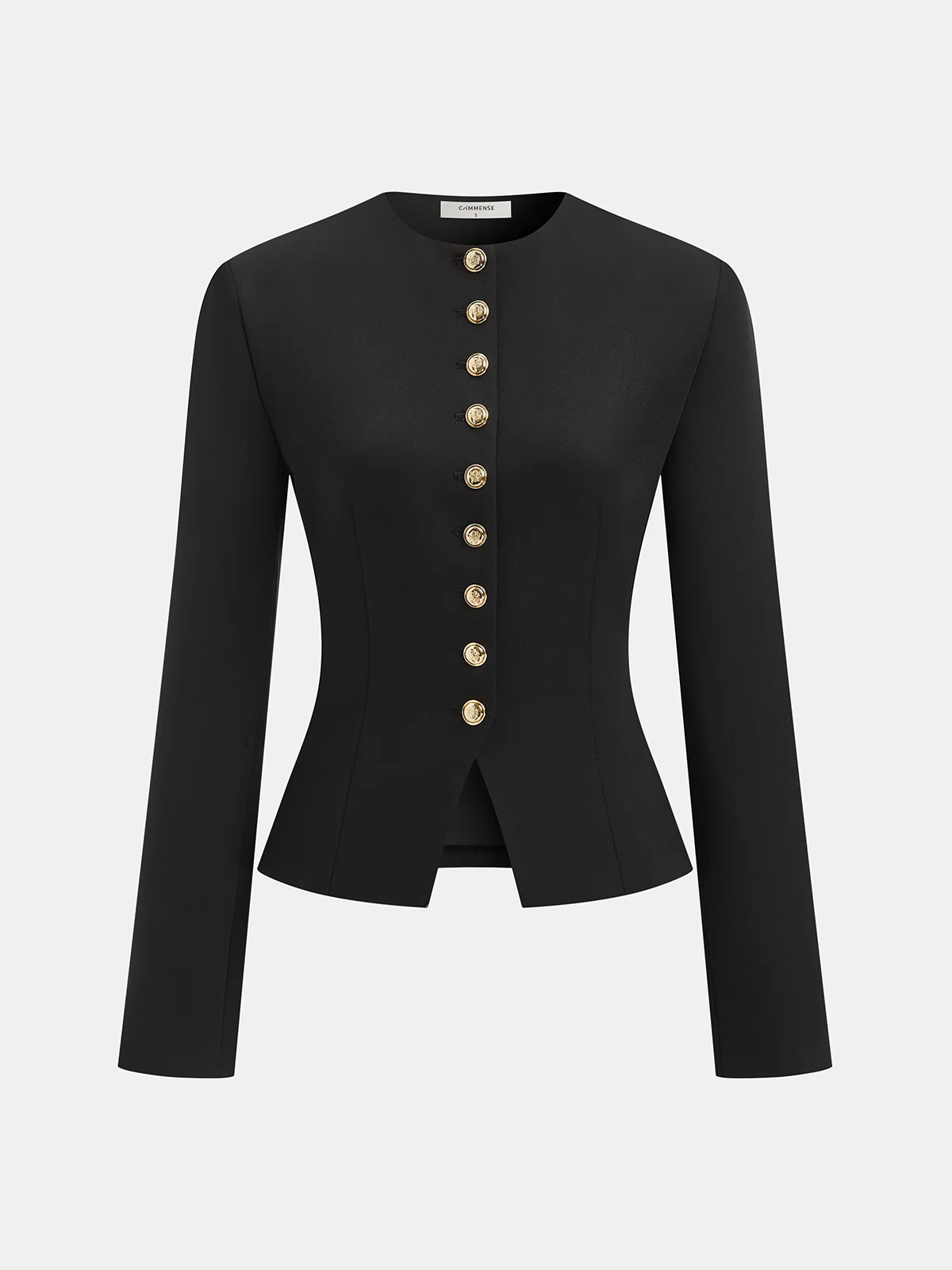 Metal Button Fitted Blazer