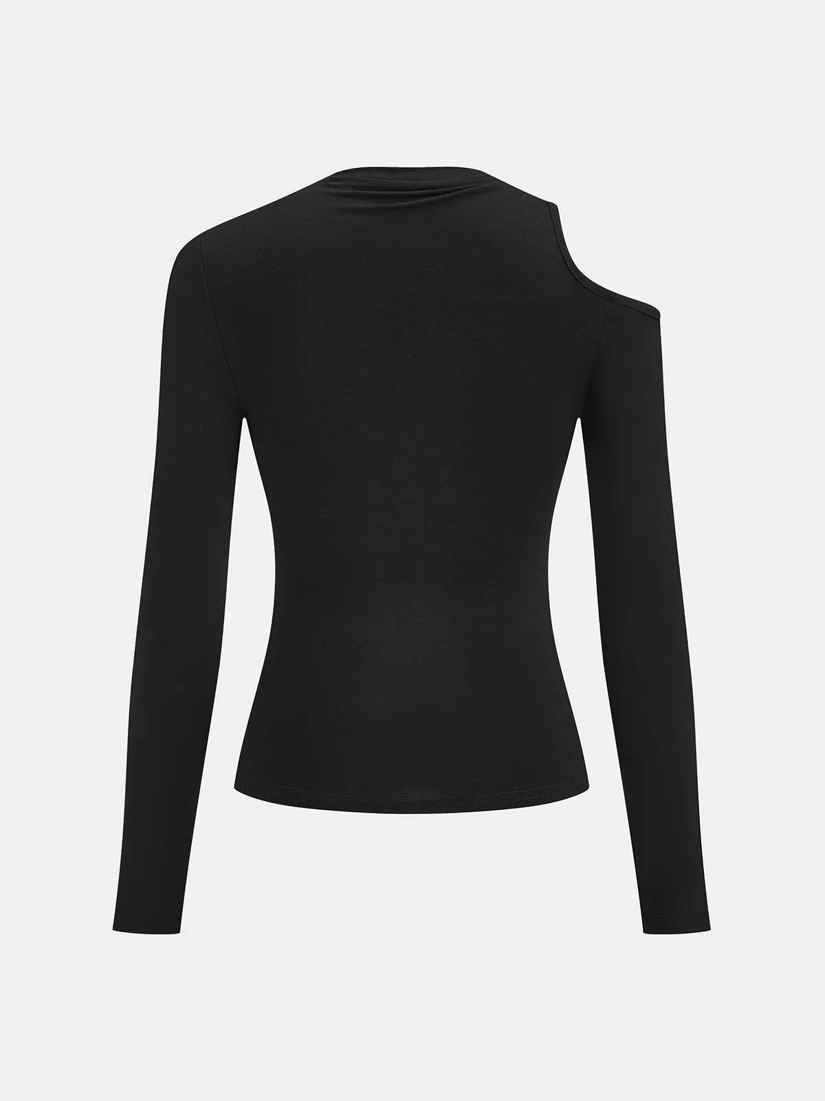 Metal Detail Cold-Shoulder Long-Sleeve Top - Image 3