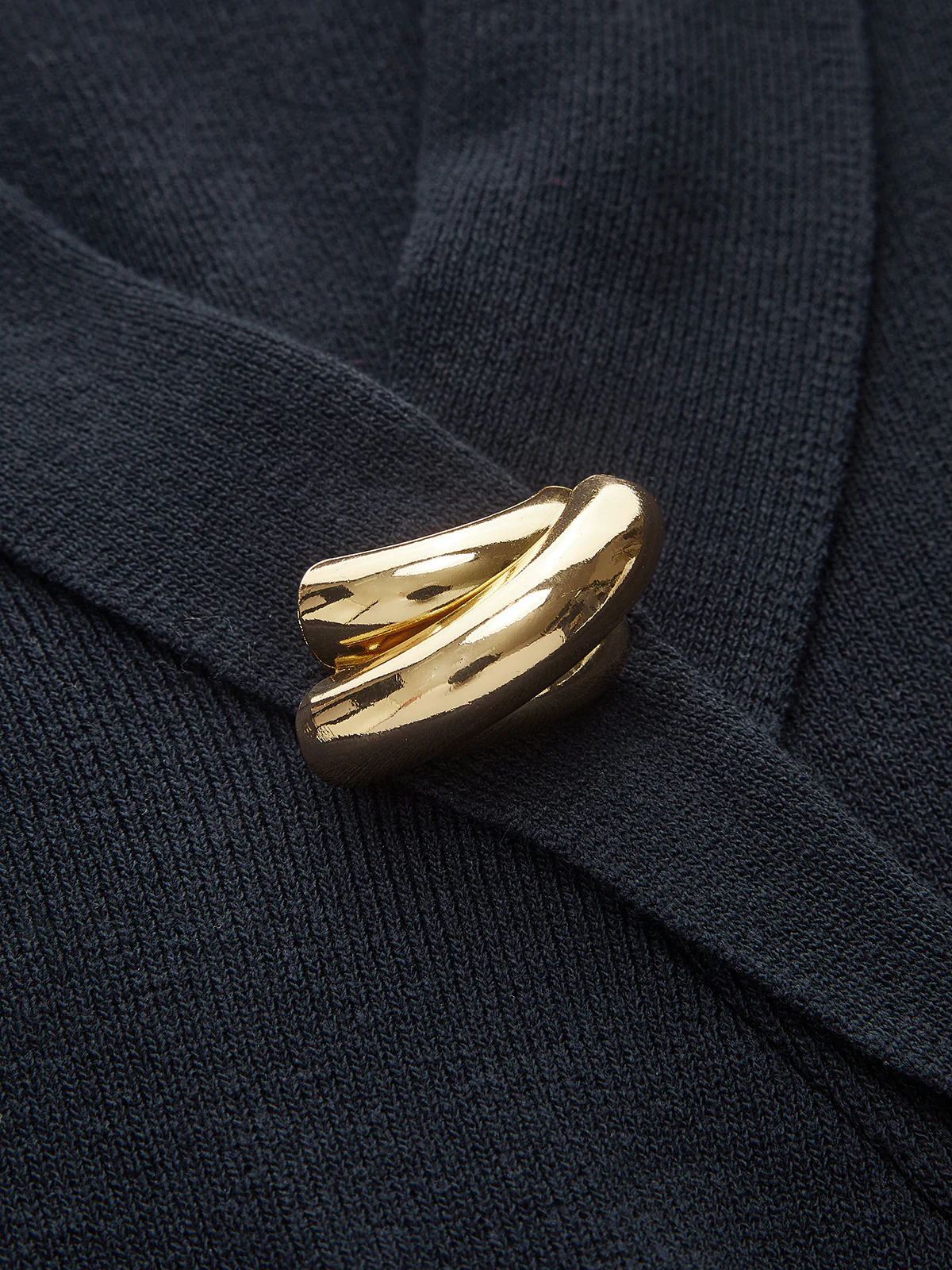 Metal Detail Knit Wrap Vest - Image 4