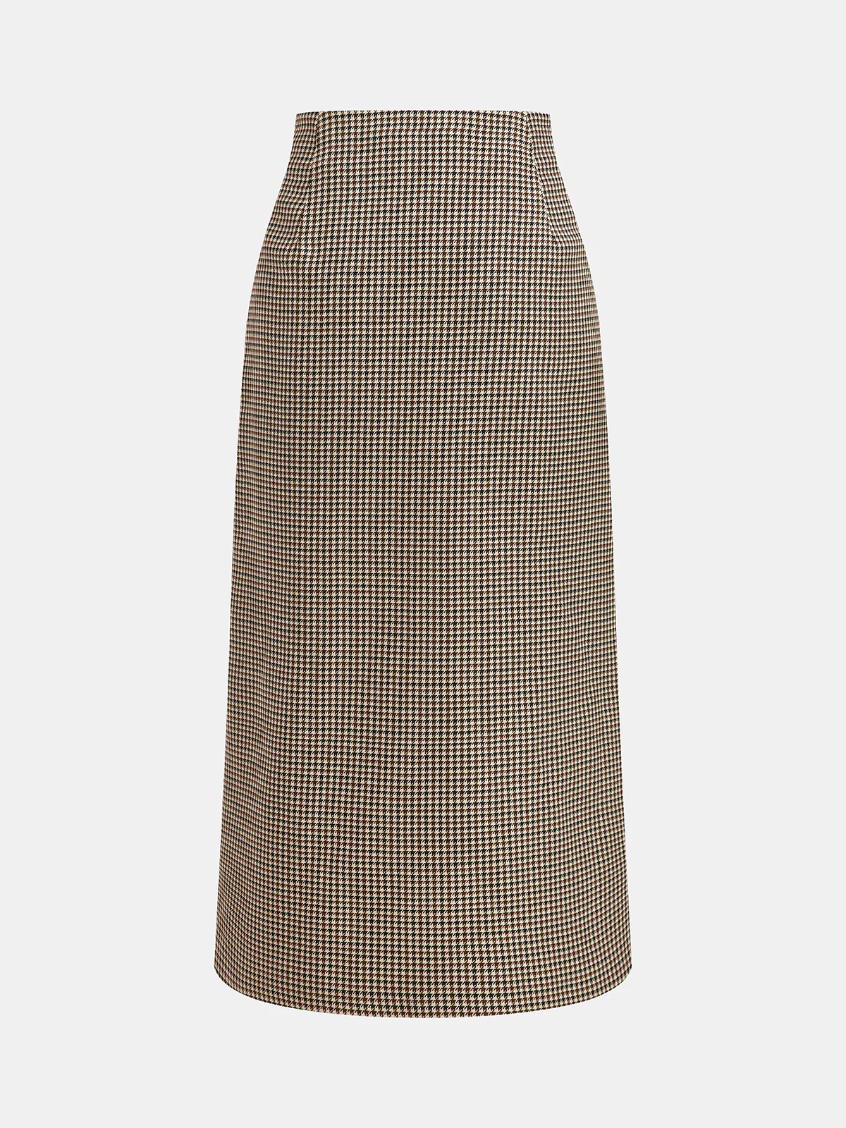 Metal Embellished Houndstooth Midi Skirt - Image 3