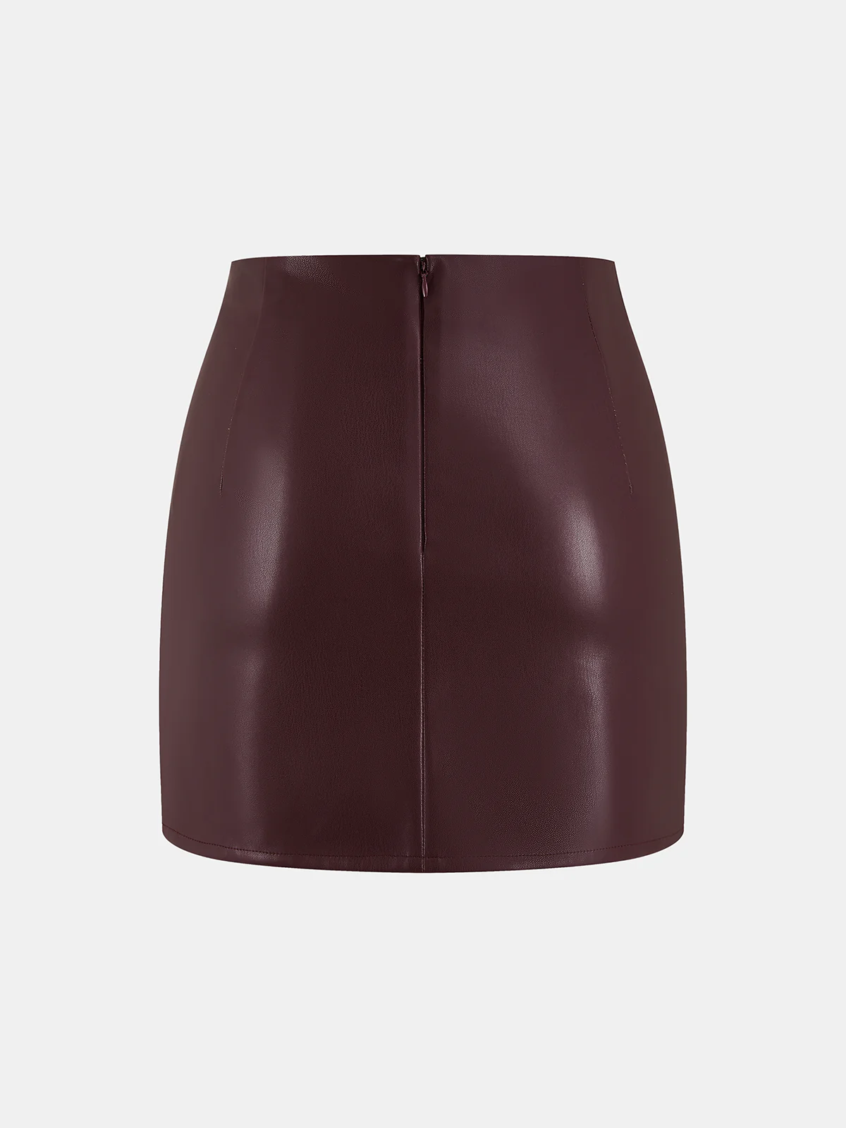 Metal Eyelet Faux Leather Mini Skirt - Image 2