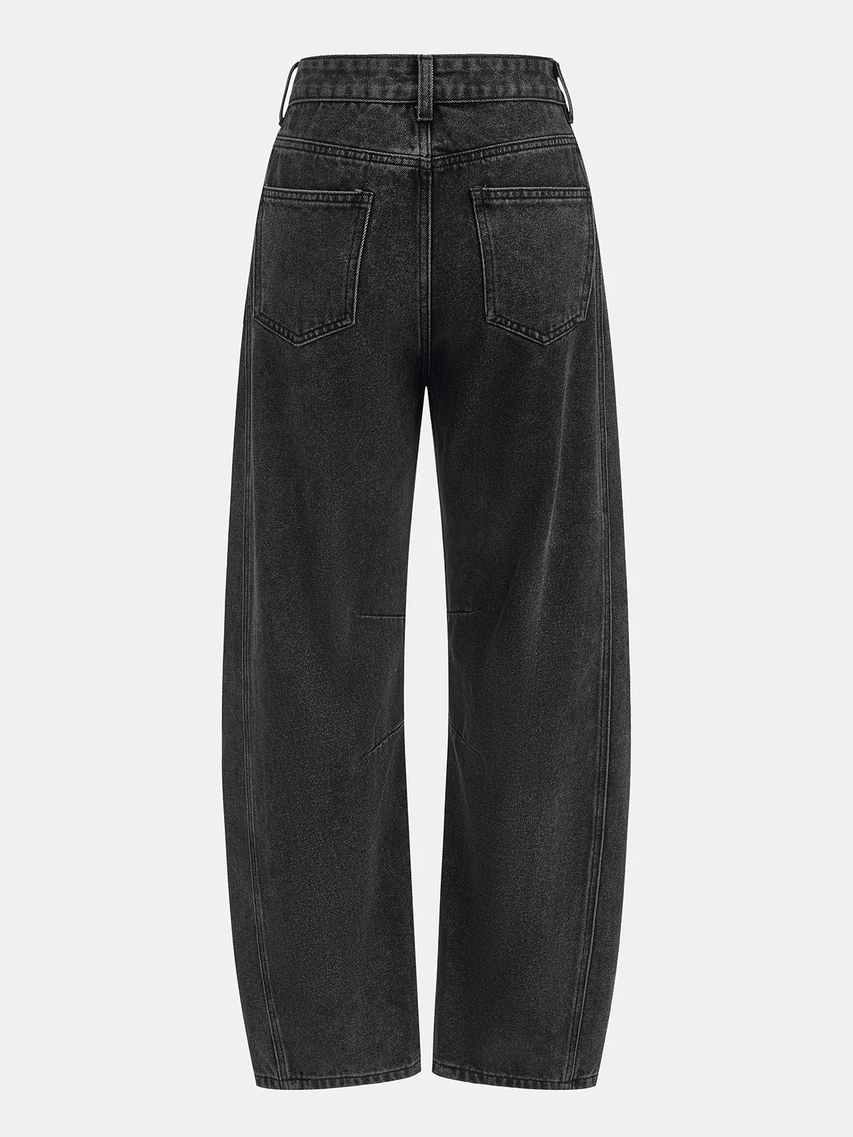Mid-Waist Denim Curved-Leg Jeans - Image 2