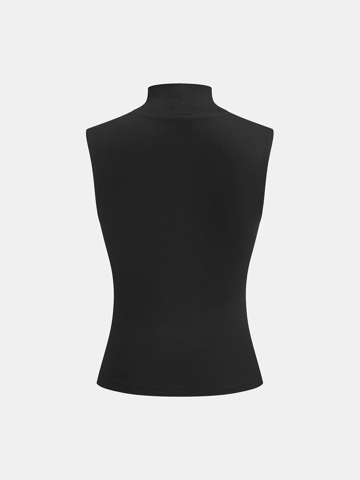 Mock Neck Top and Ruched Satin Skirt Set - Image 4