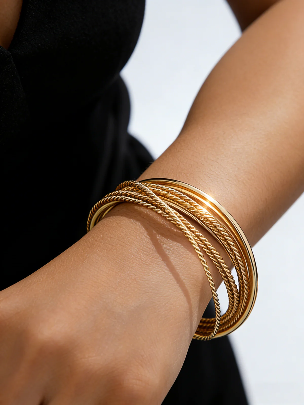 Multi-Strand Twisted Cuff Bracelet - Image 2