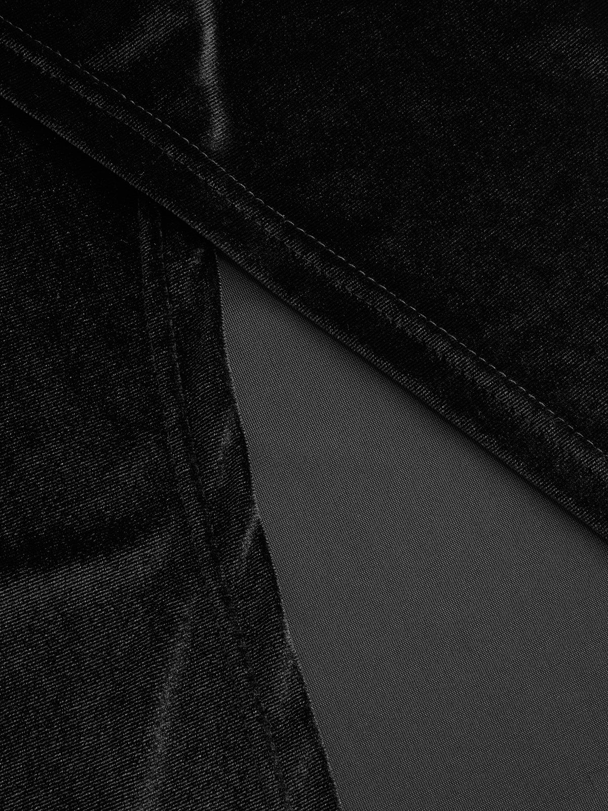 One-Shoulder Ruched Velvet Dress - Image 3