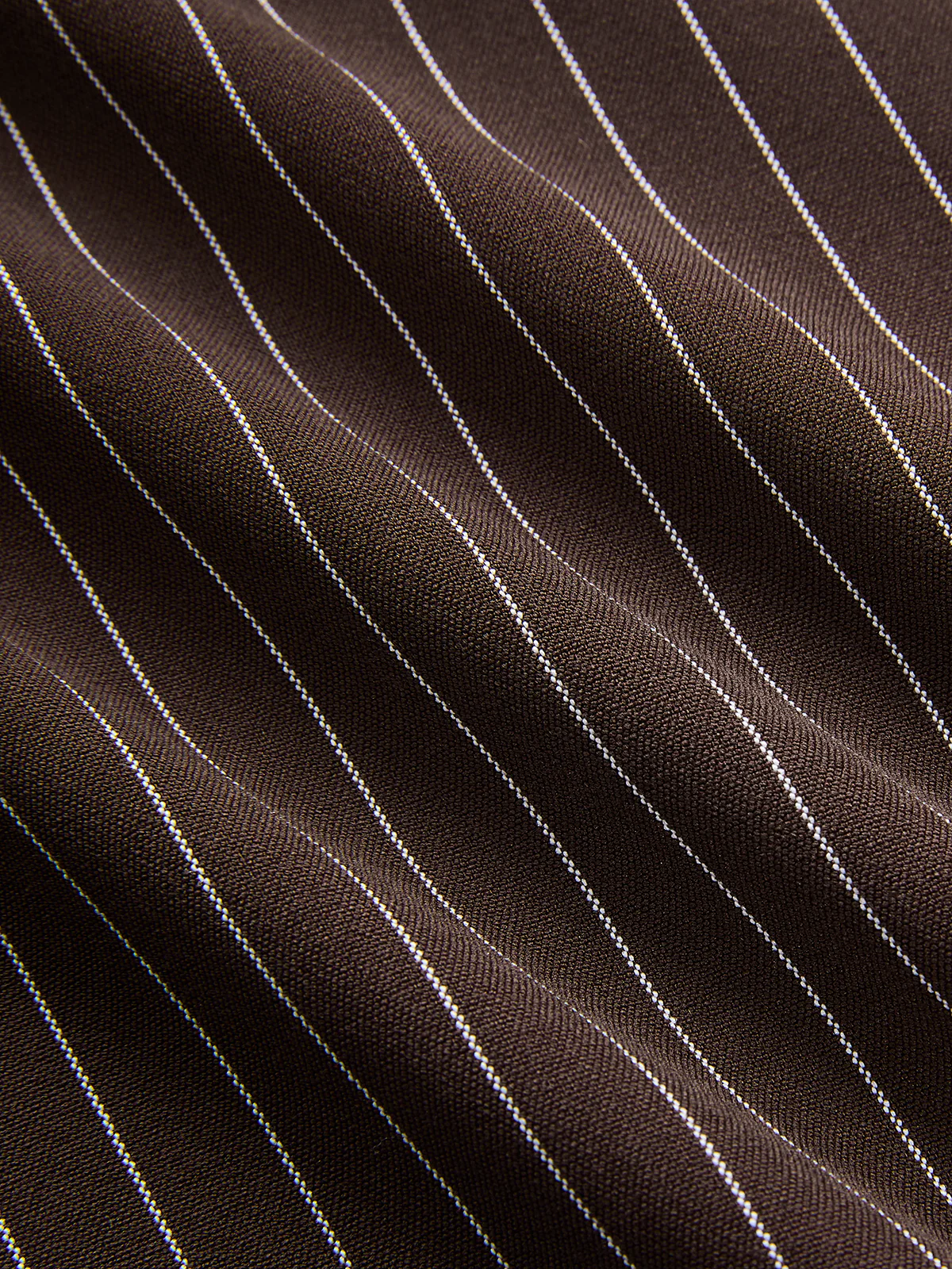 Pinstripe Asymmetric Curved-Leg Pants - Image 4