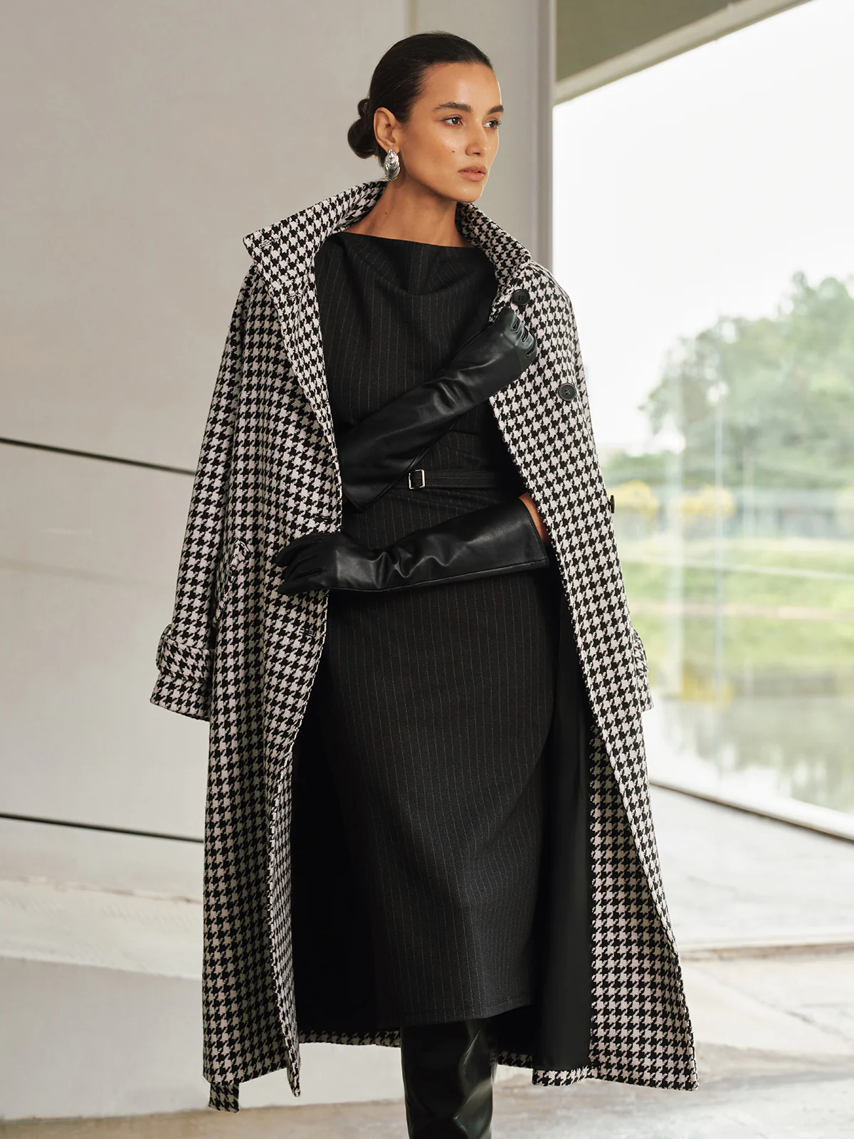 Pinstripe Cap-Sleeve Belted Maxi Dress - Image 6