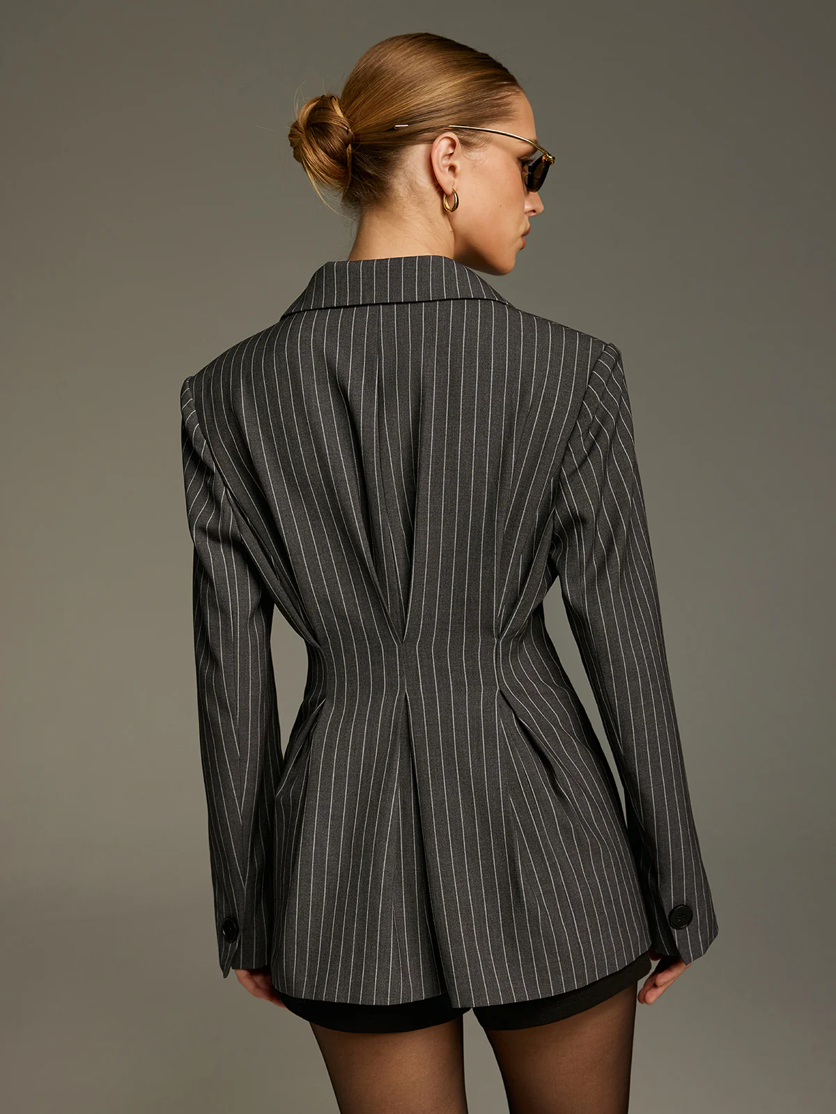 Pinstripe Double-Breasted Blazer - Image 6