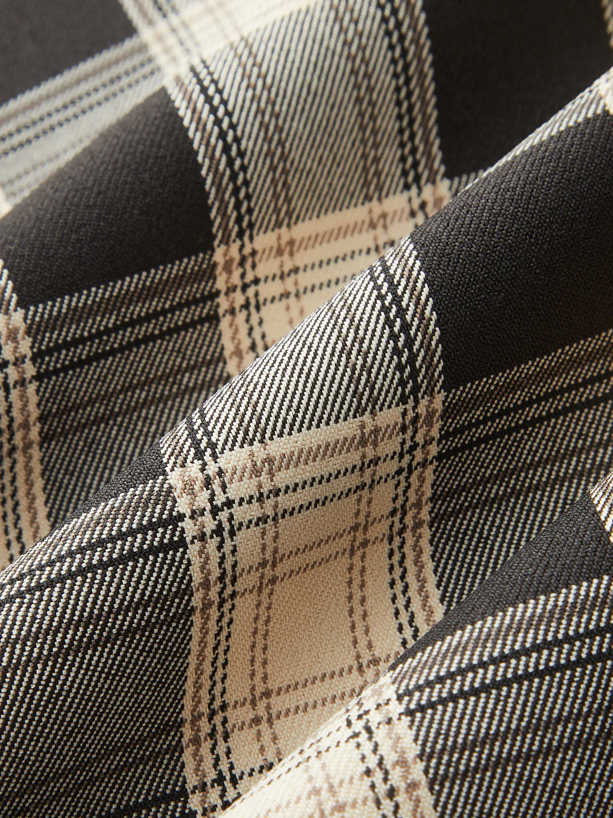 Plaid Asymmetric Slit Maxi Dress - Image 4