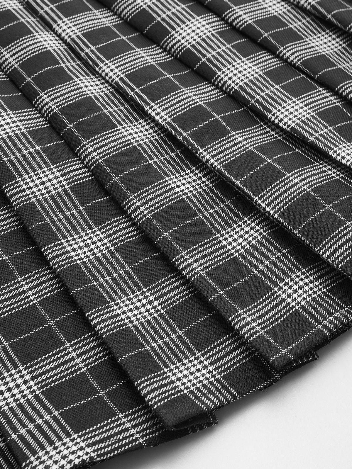Plaid Pleated Mini Skirt - Image 3