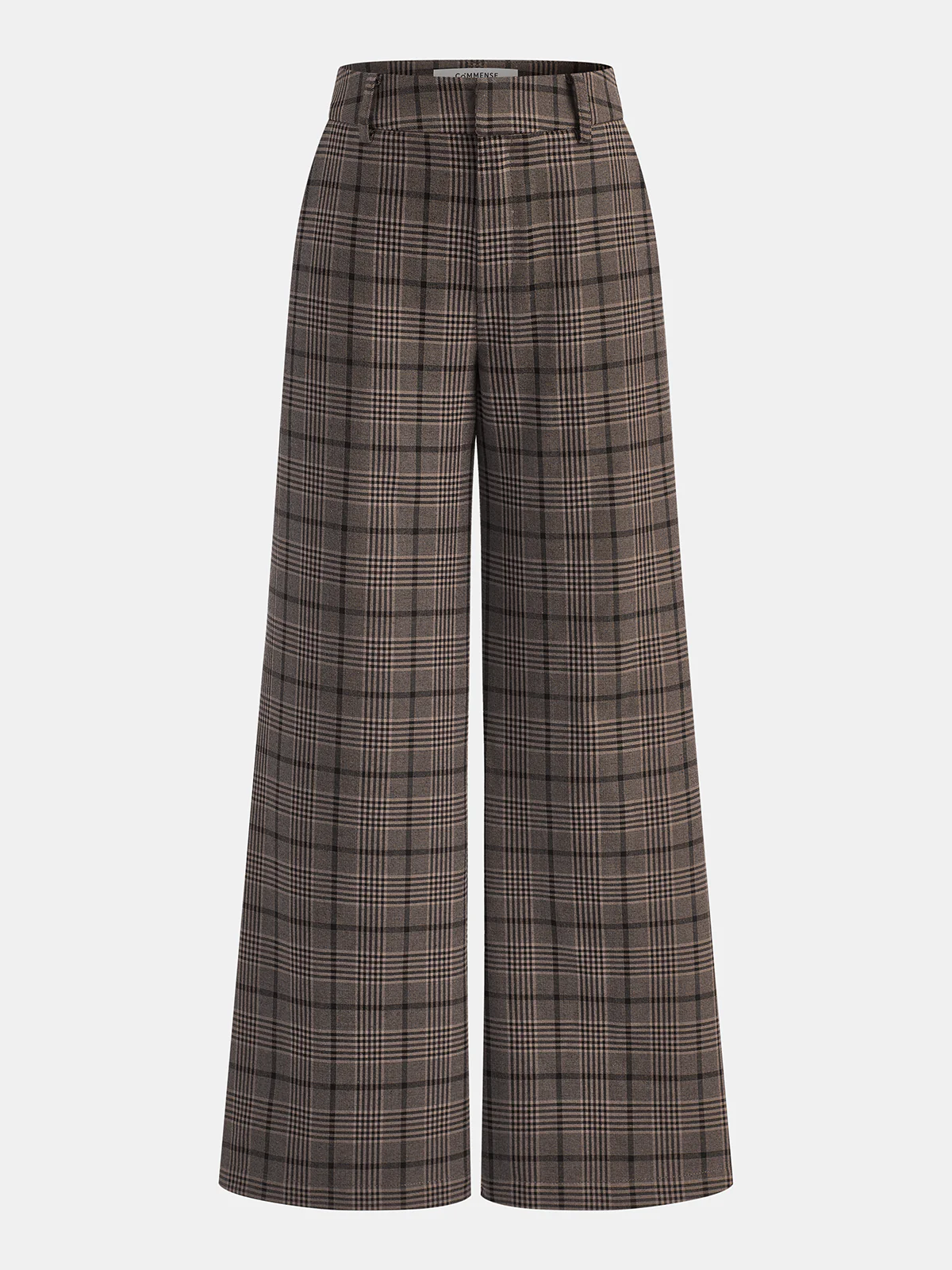 Plaid Wide-Leg Pants