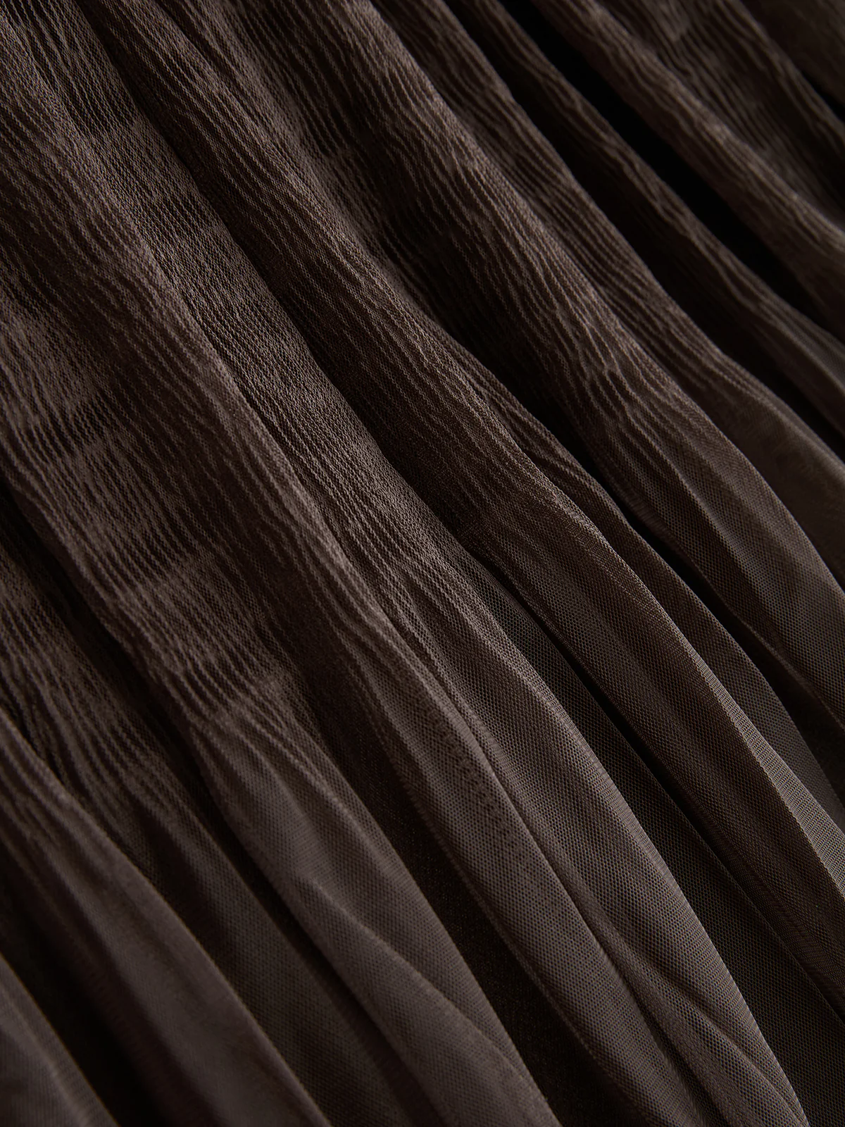 Pleated Mesh Maxi Skirt - Image 3