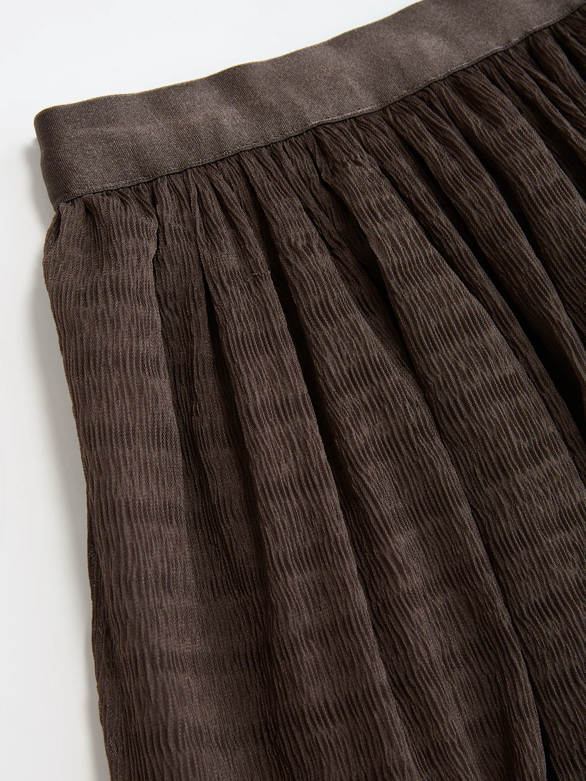 Pleated Mesh Maxi Skirt - Image 4