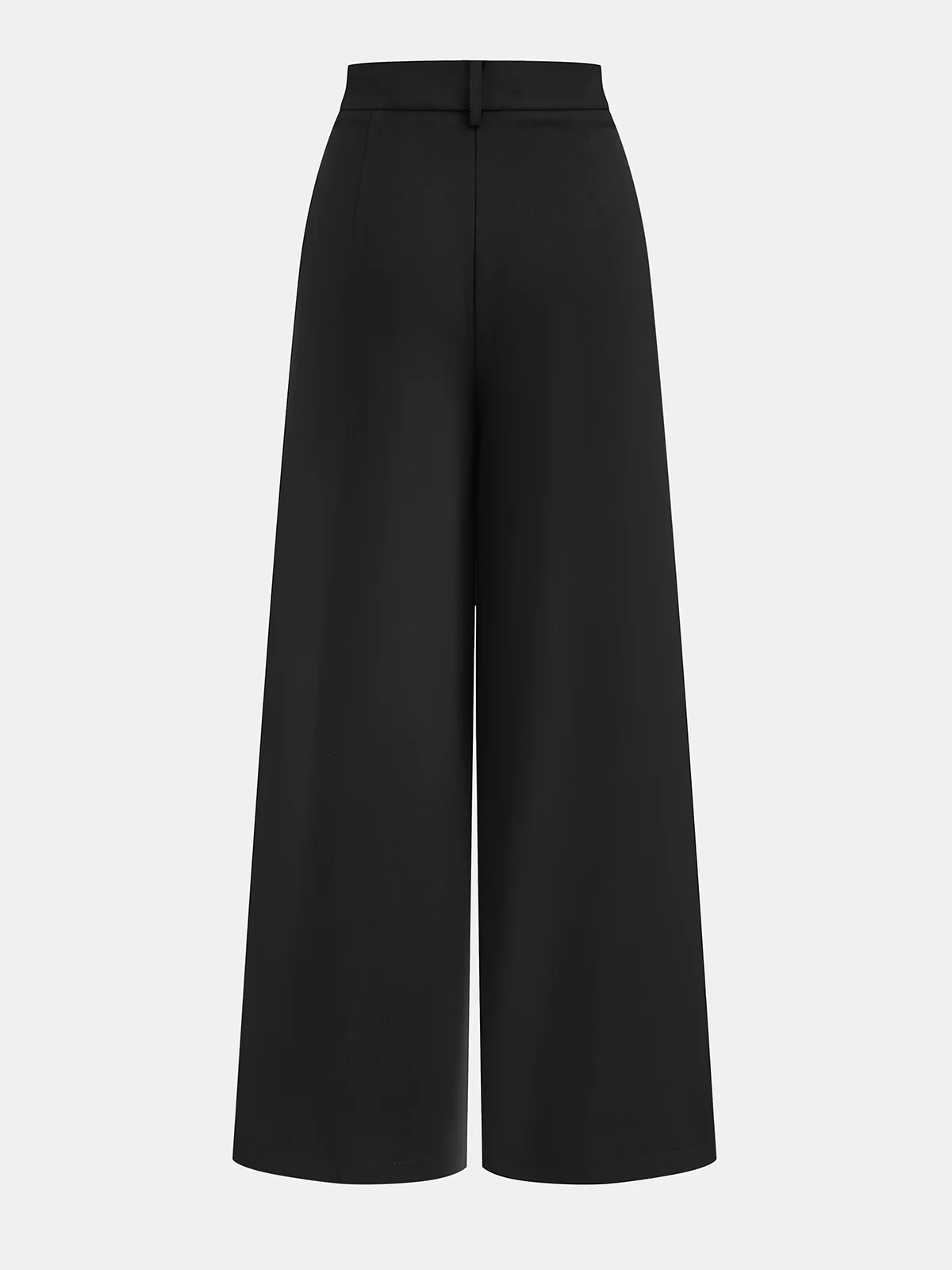 Pleated Mid-Waist Wide-Leg Pants - Image 2