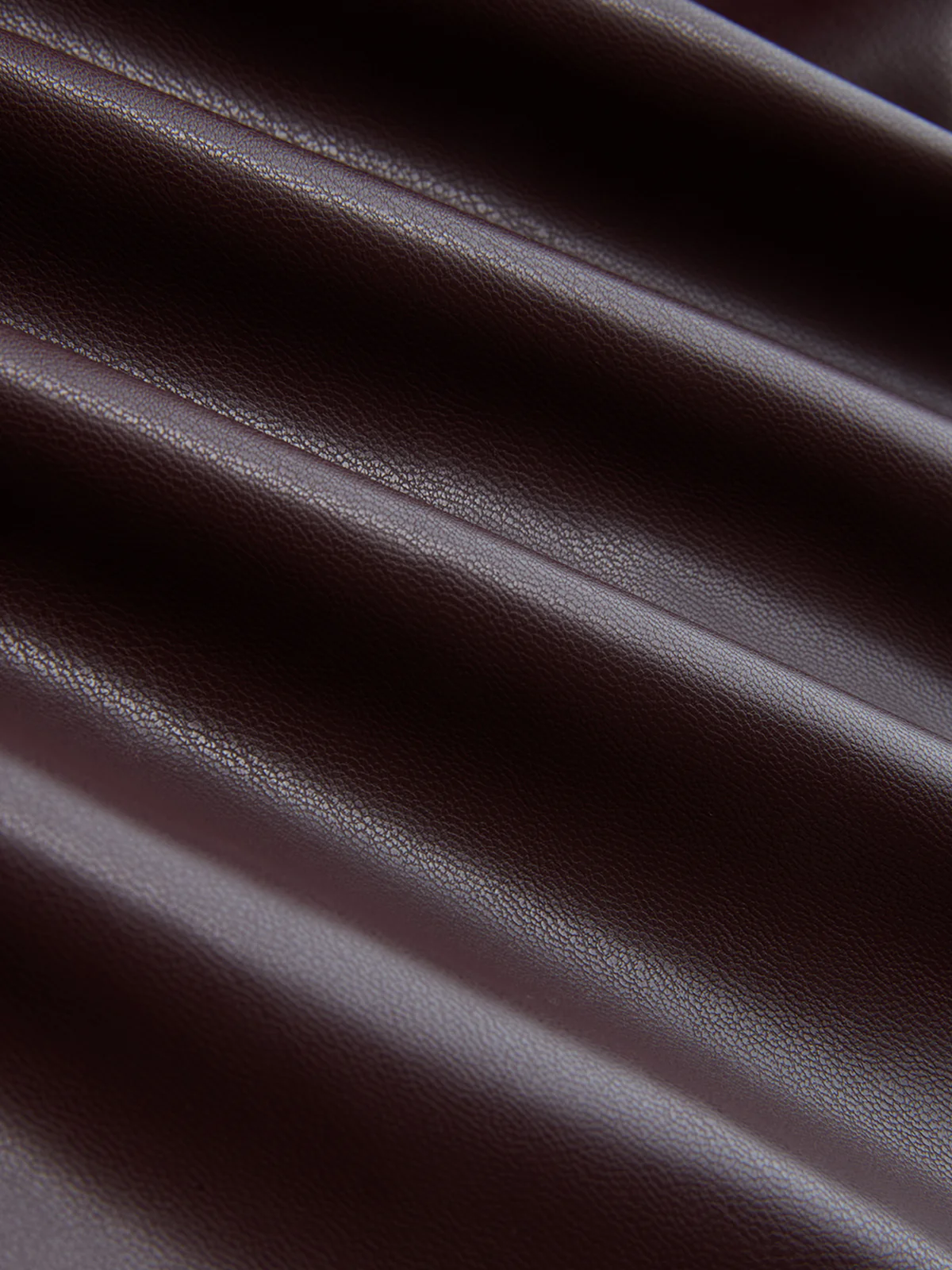 Pleated Panel Faux Leather Mini Dress - Image 3