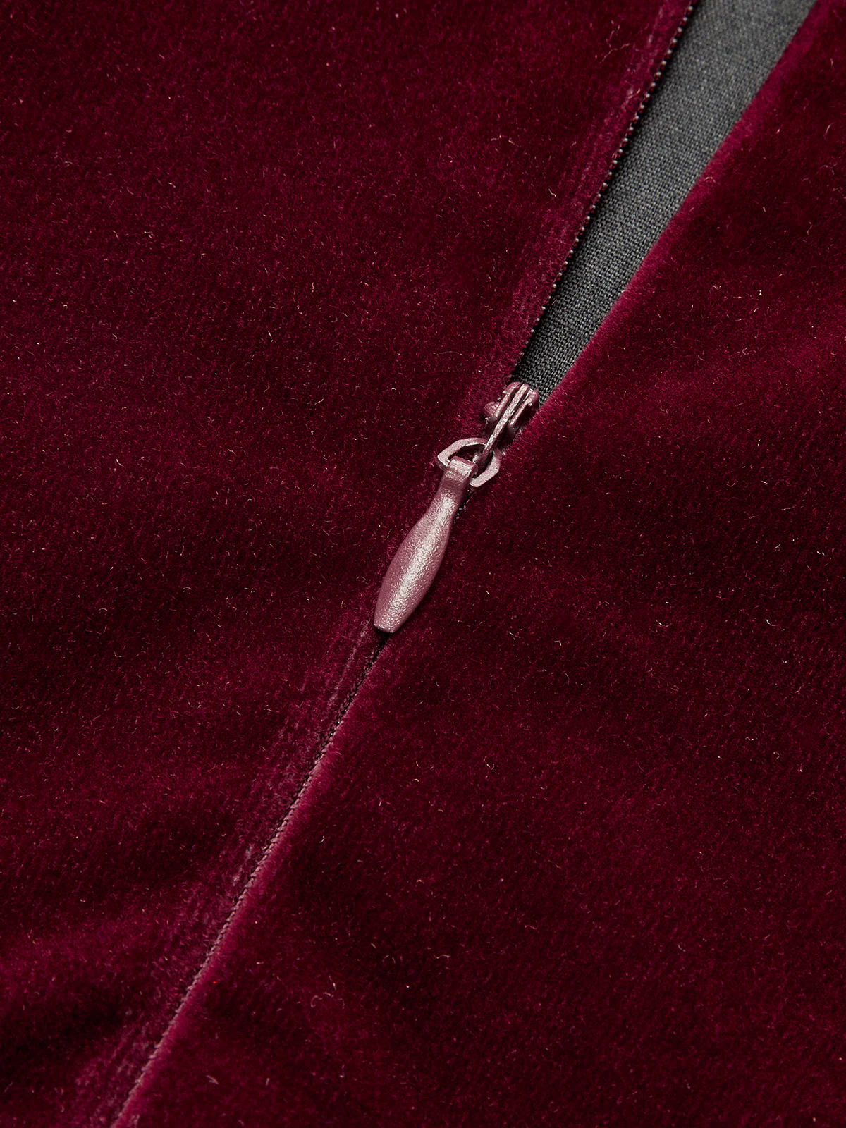 Pleated Panel Velvet Mini Dress with Belt - Image 7