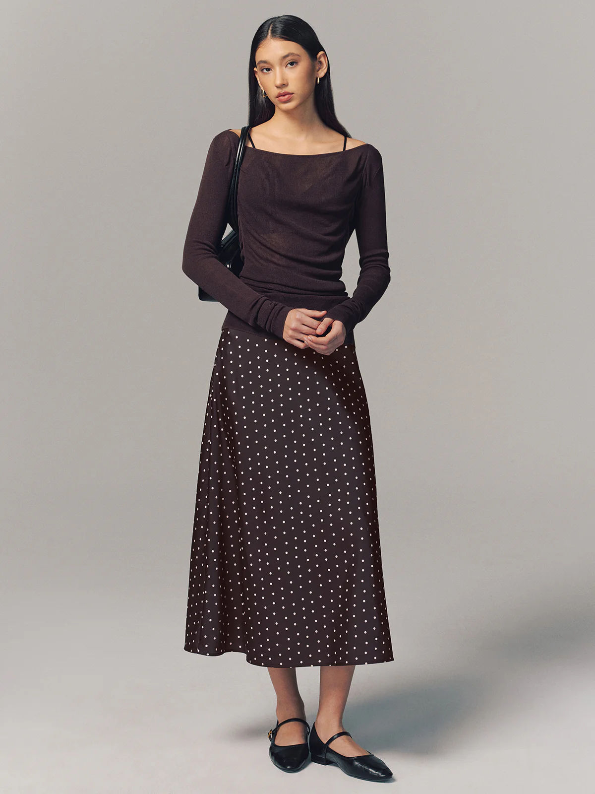 Polka Dot Maxi Skirt