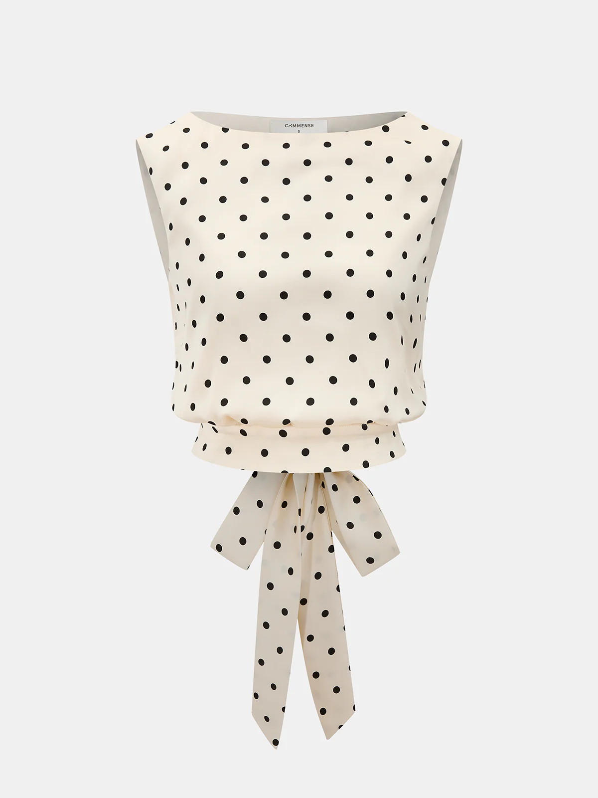 Polka Dot Sleeveless Top & Maxi Skirt Set - Image 2
