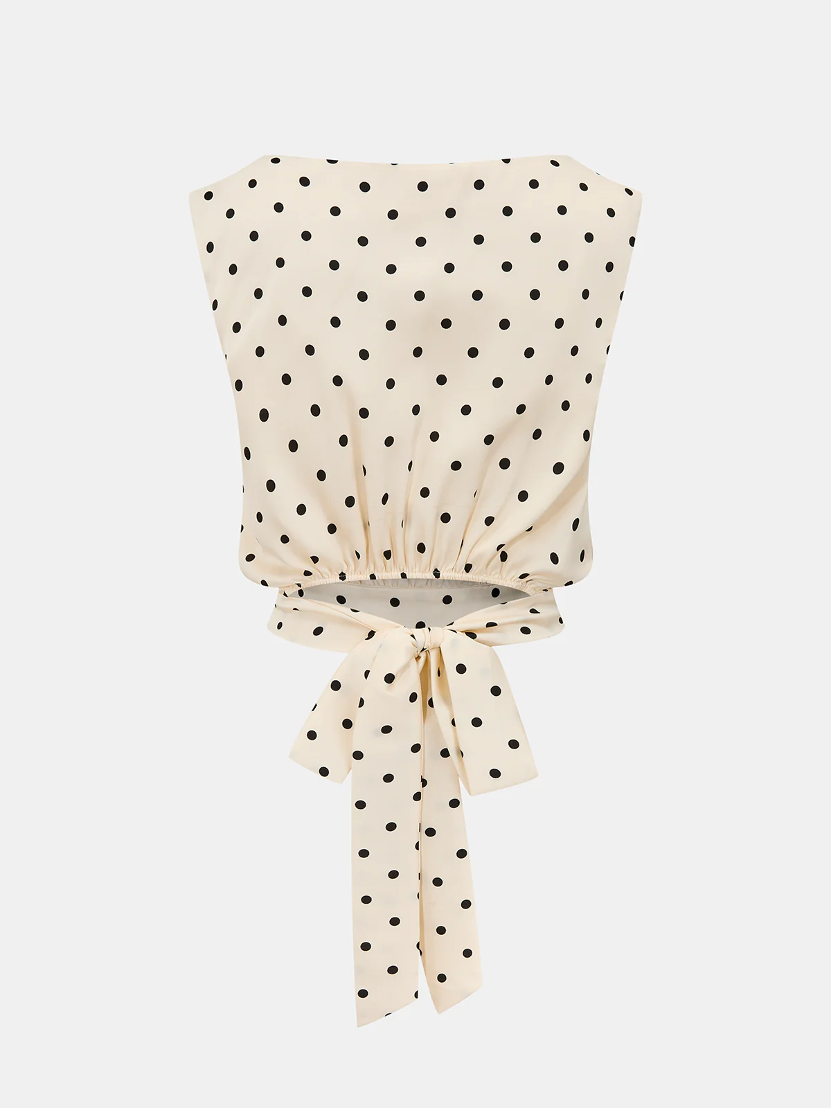 Polka Dot Sleeveless Top & Maxi Skirt Set - Image 3