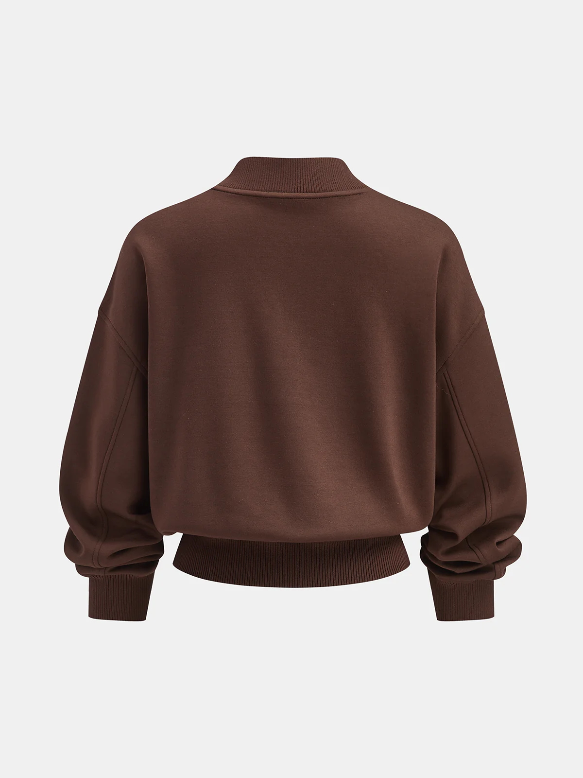 Cinched-Waist Air-Layer Cropped Sweatshirt - Image 3
