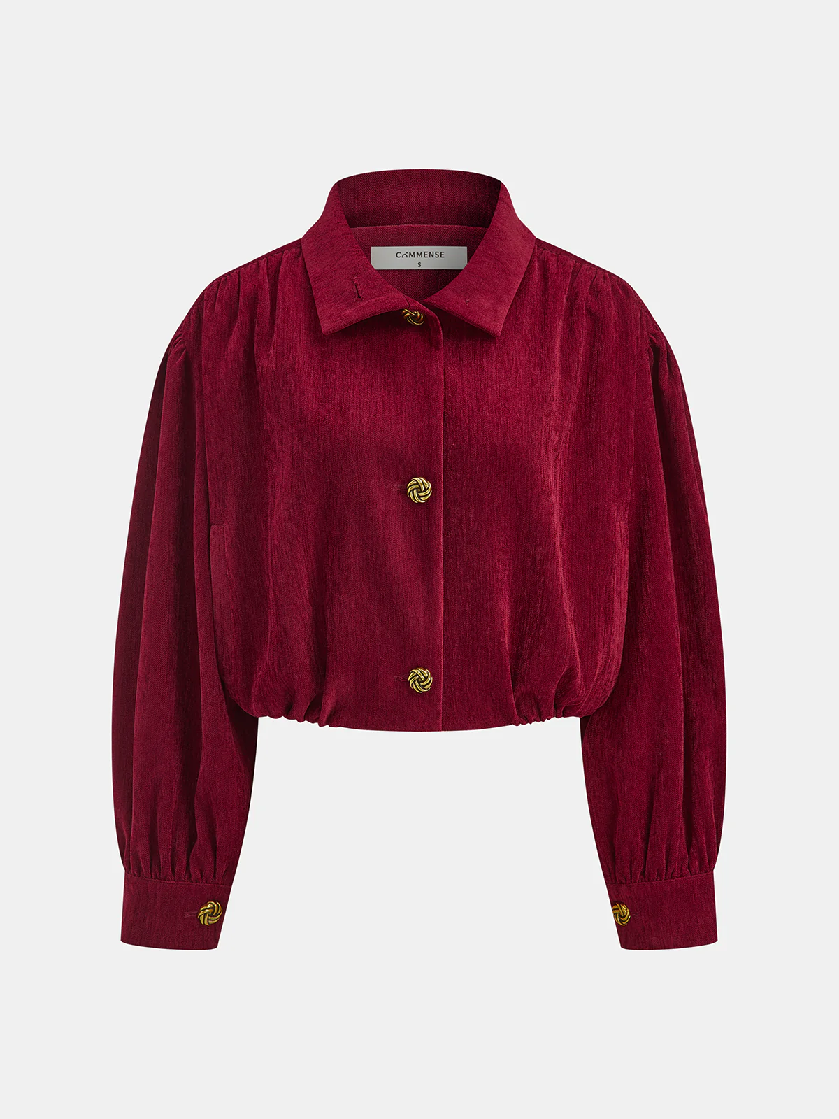 Puff Sleeve Suede Effect Cropped Jacket - Image 3