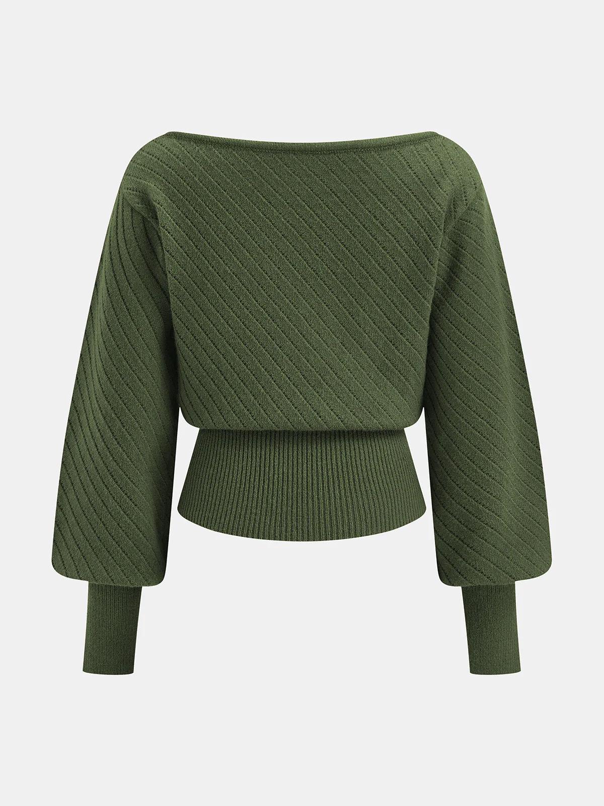 Ribbed Knit Cropped Sweater - Image 2
