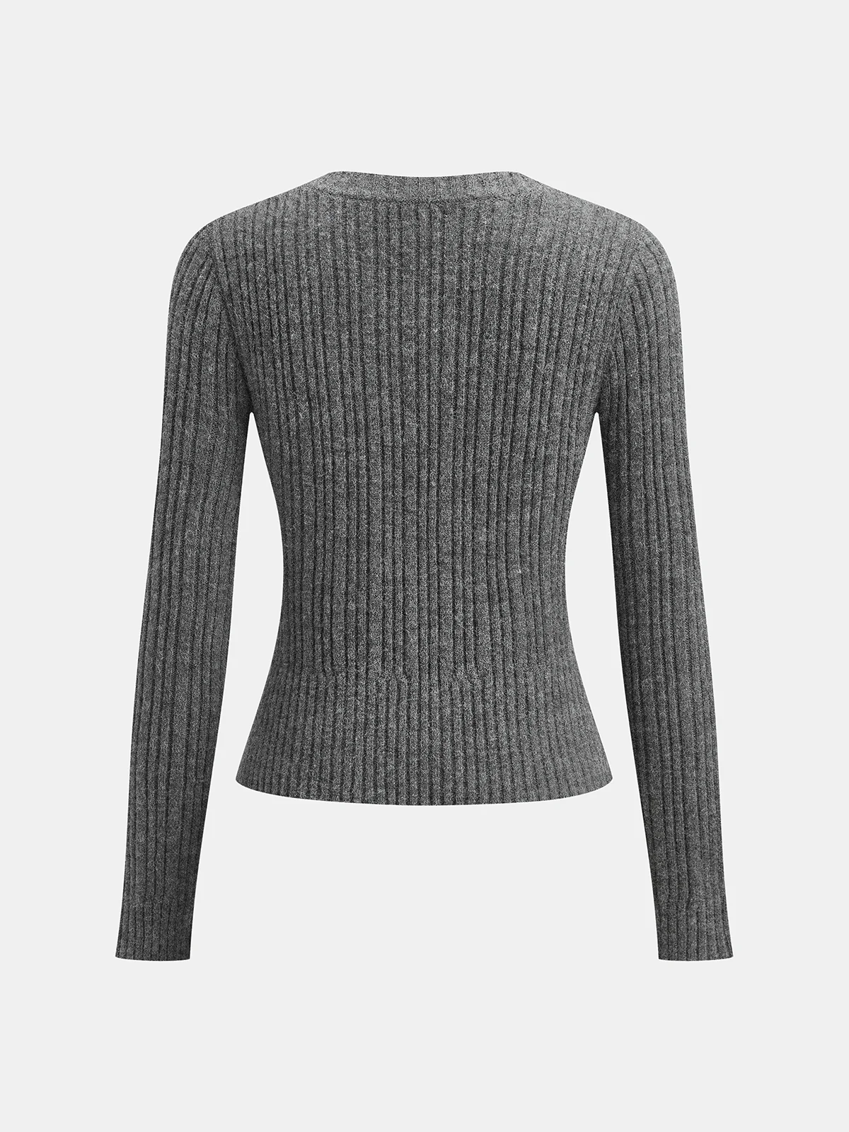 Ribbed Knit Cross-Front Top and Mermaid Skirt Set - Image 3