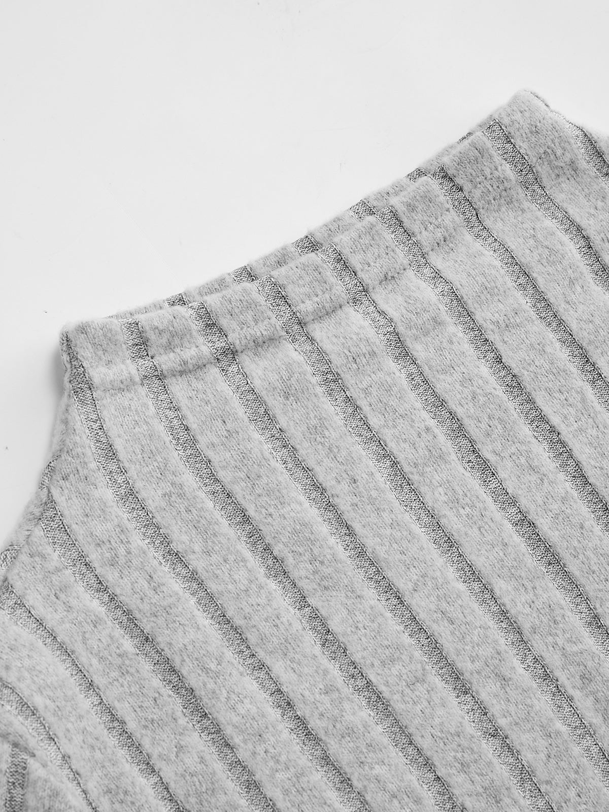 Ribbed Striped Knit Top & Skirt Set - Image 8